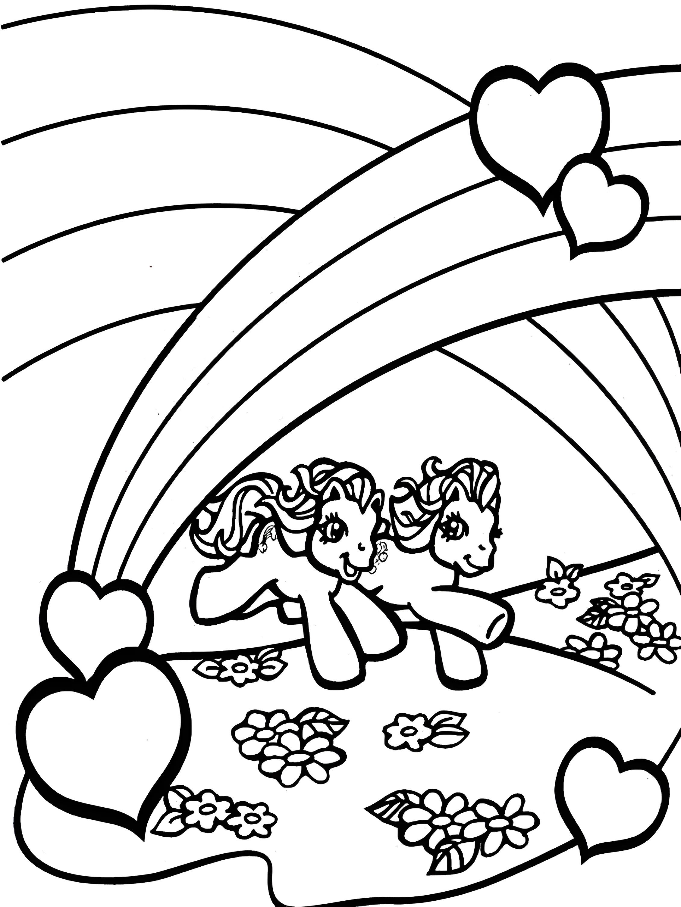 Два литл пони, мой литл пони. Раскраски Май Литтл Пони (My Little Pony №1258. Раскраски для девочек по категориям. Май Литл Пони.