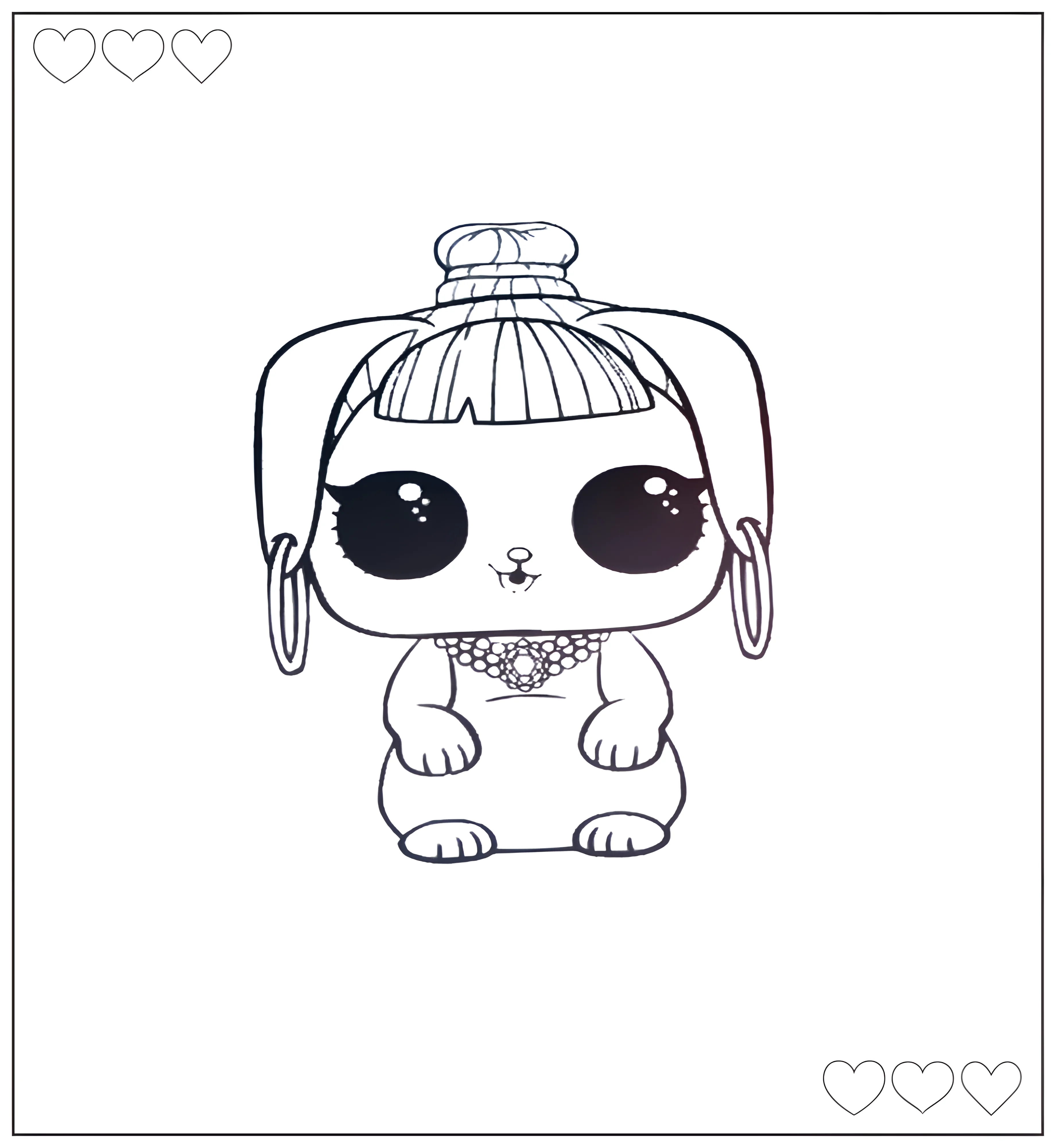 Bunny Wishes №788. Раскраски для девочек по категориям. Питомцы Лол.