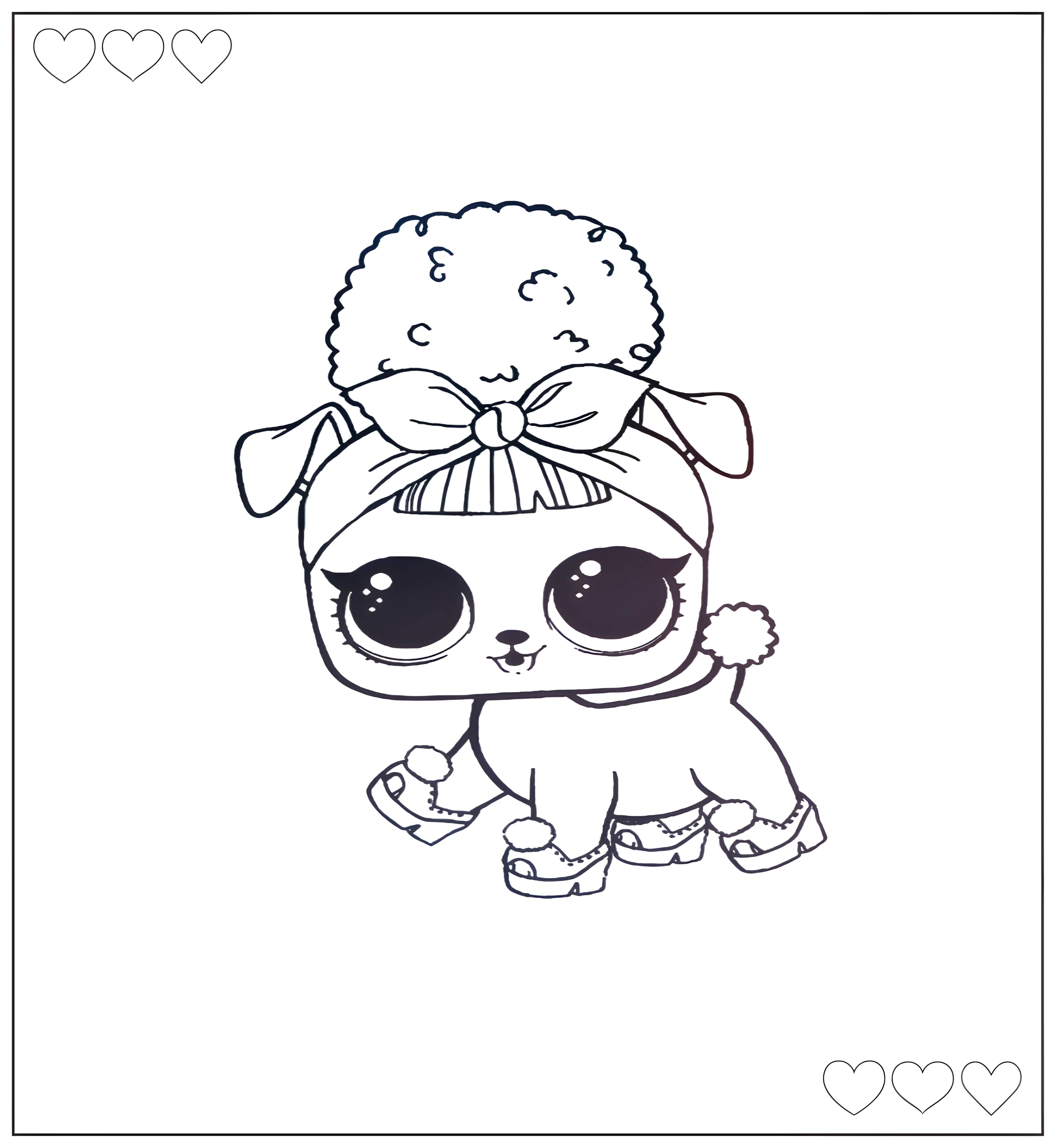 Pup Bee №790. Раскраски для девочек по категориям. Питомцы Лол.