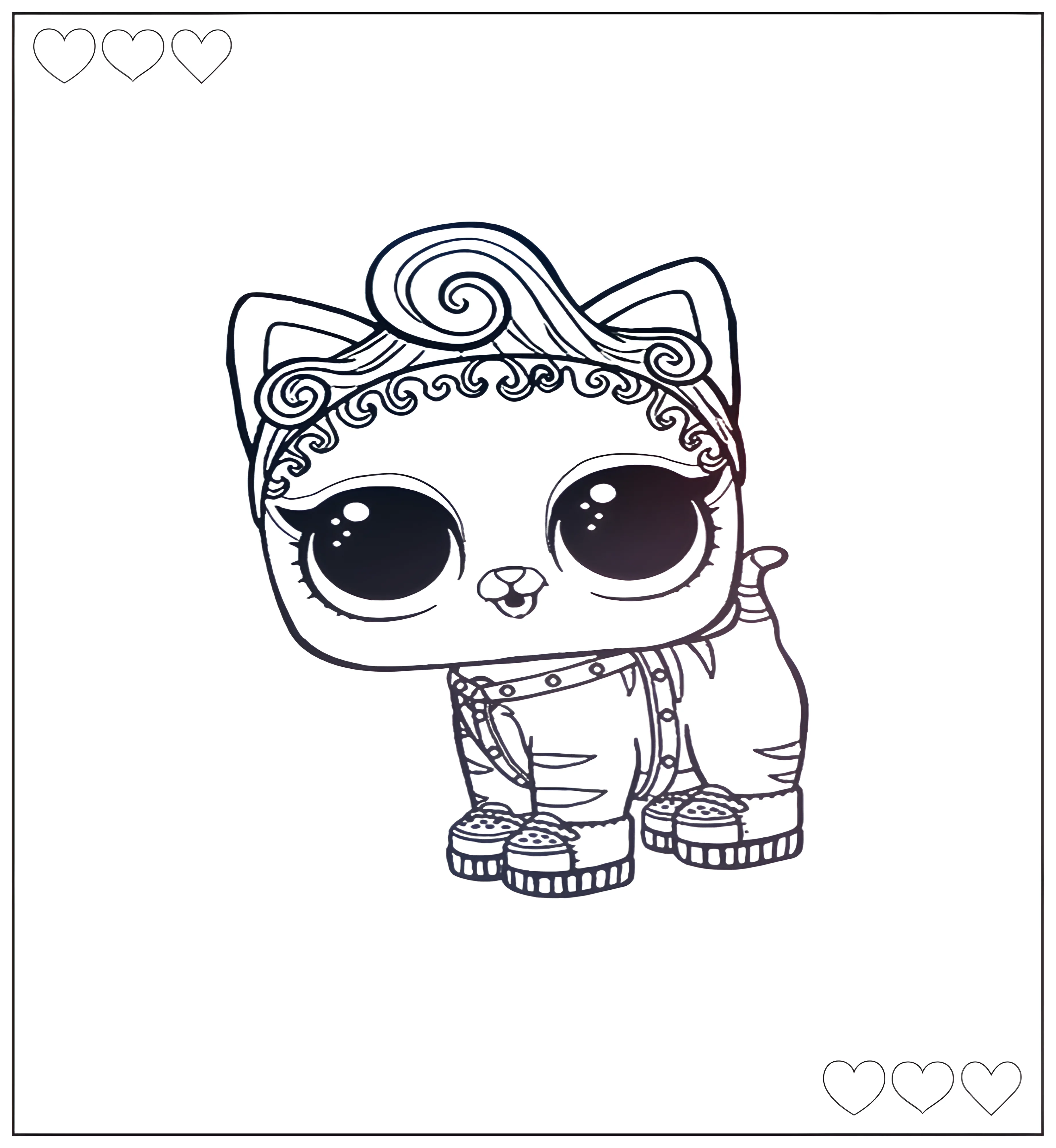 Royal Kitty-Cat №791. Раскраски для девочек по категориям. Питомцы Лол.