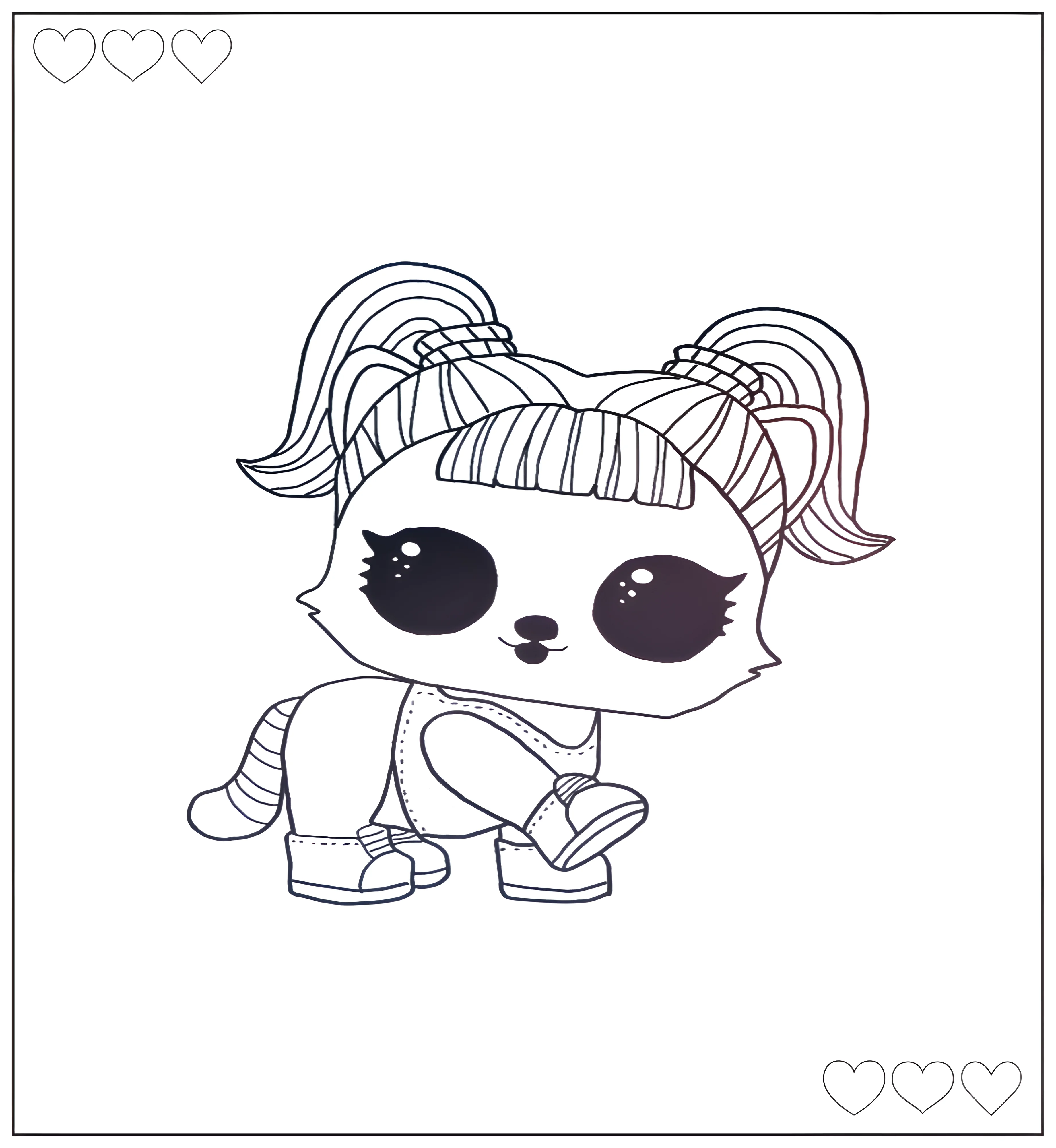 Splash Meow-Maid №772. Раскраски для девочек по категориям. Питомцы Лол.