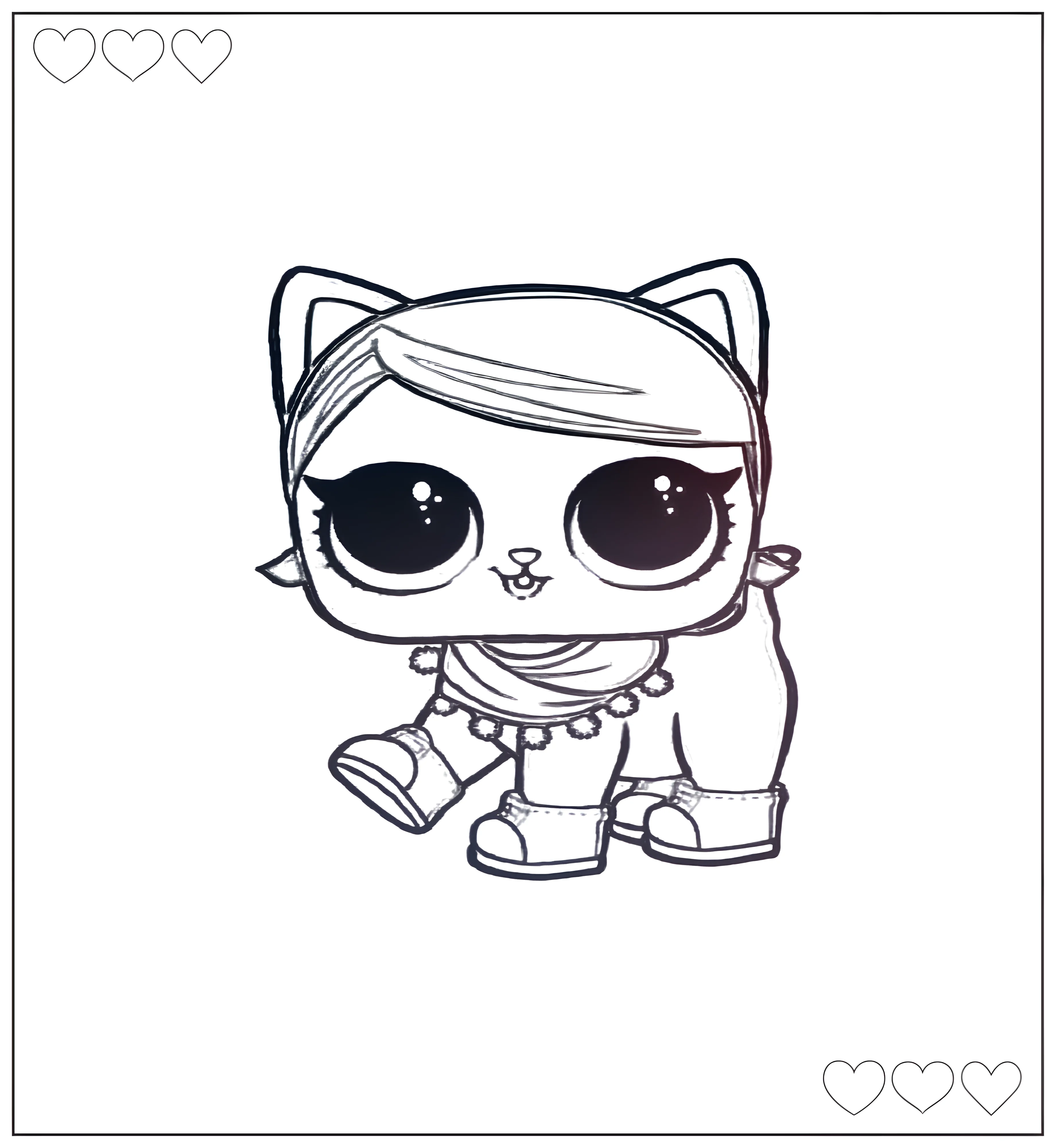 Su-Purr Kitty №782. Раскраски для девочек по категориям. Питомцы Лол.