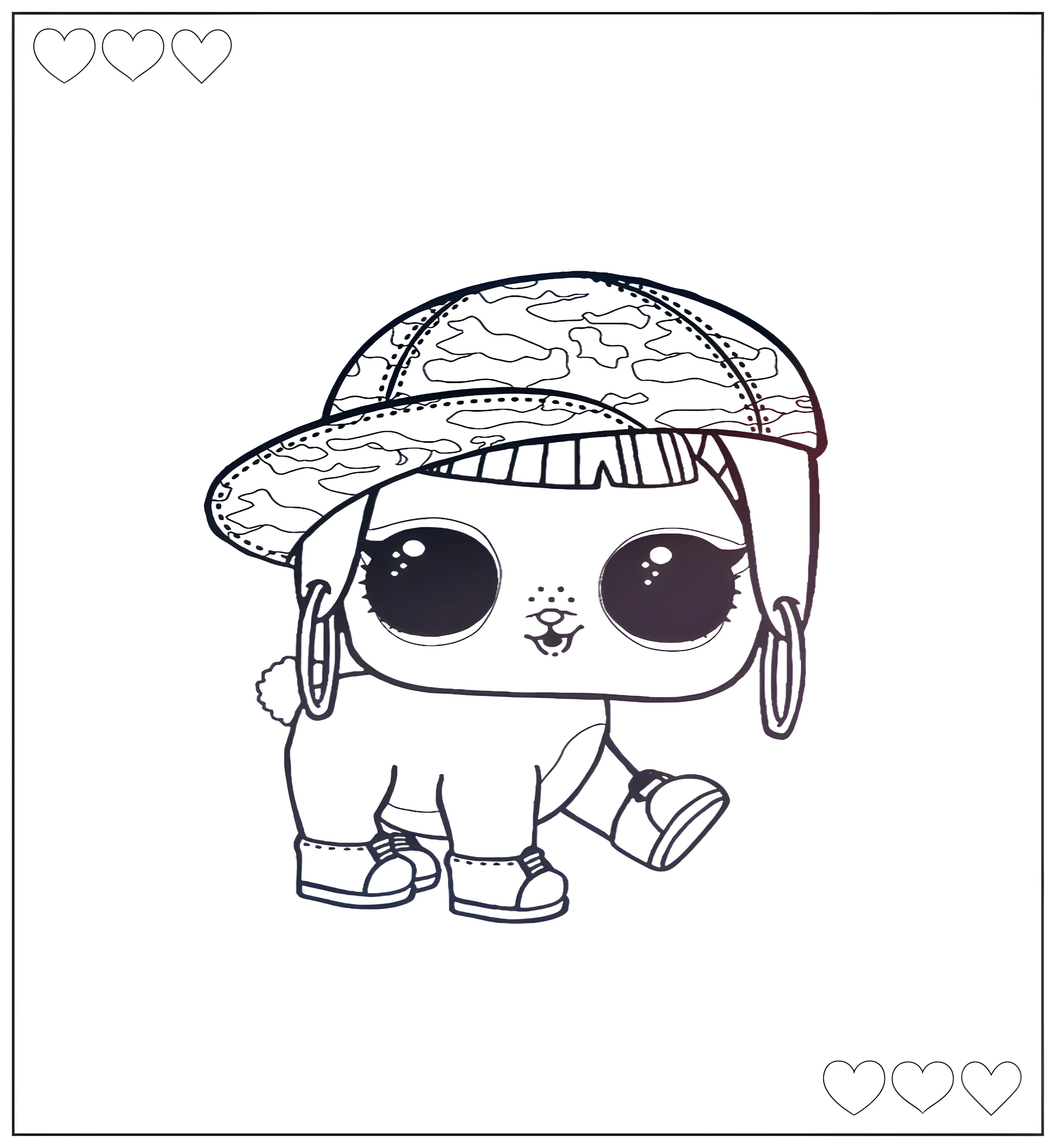 Bunny Hun №784. Раскраски для девочек по категориям. Питомцы Лол.