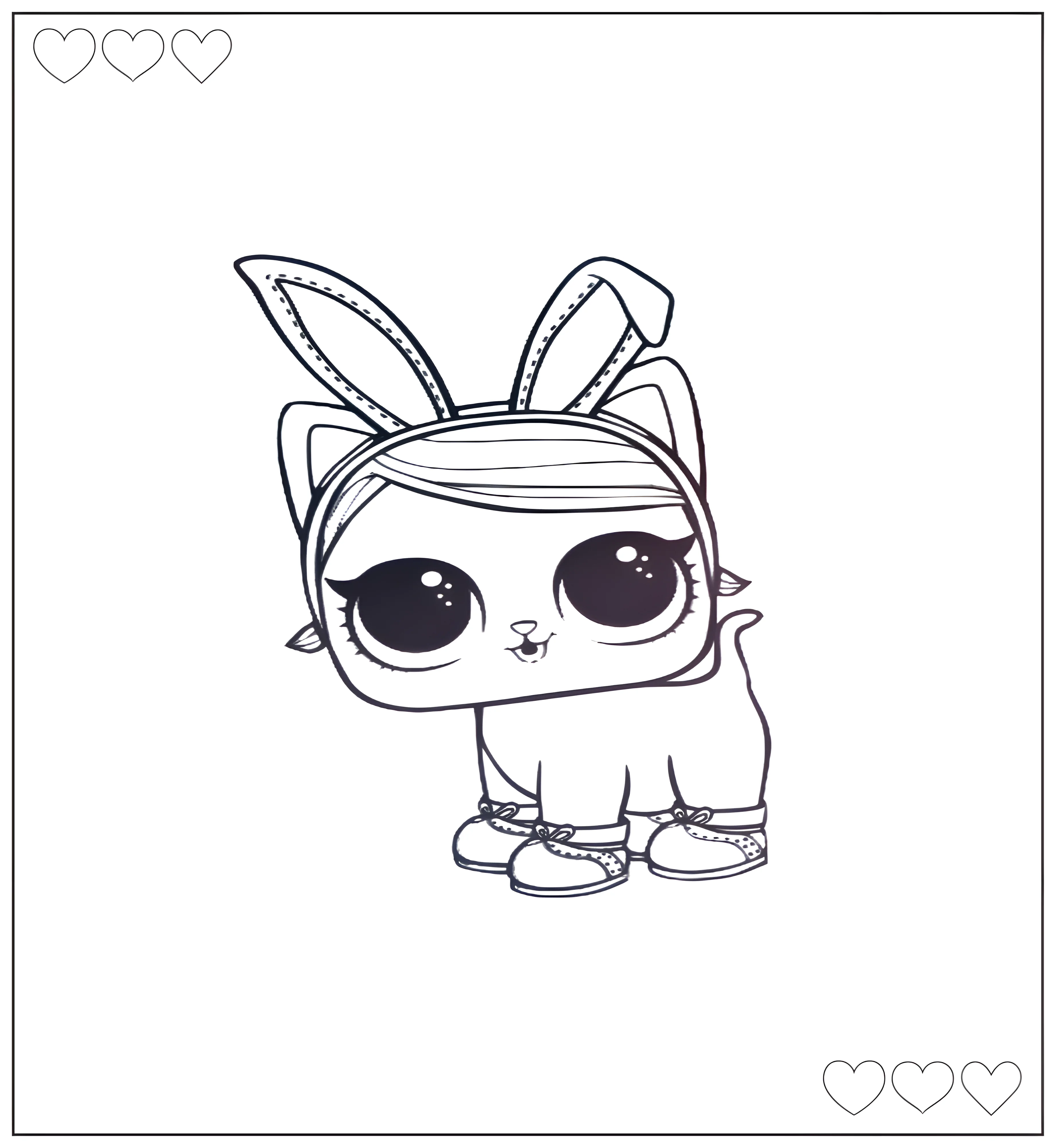 Crystal Bunny №785. Раскраски для девочек по категориям. Питомцы Лол.