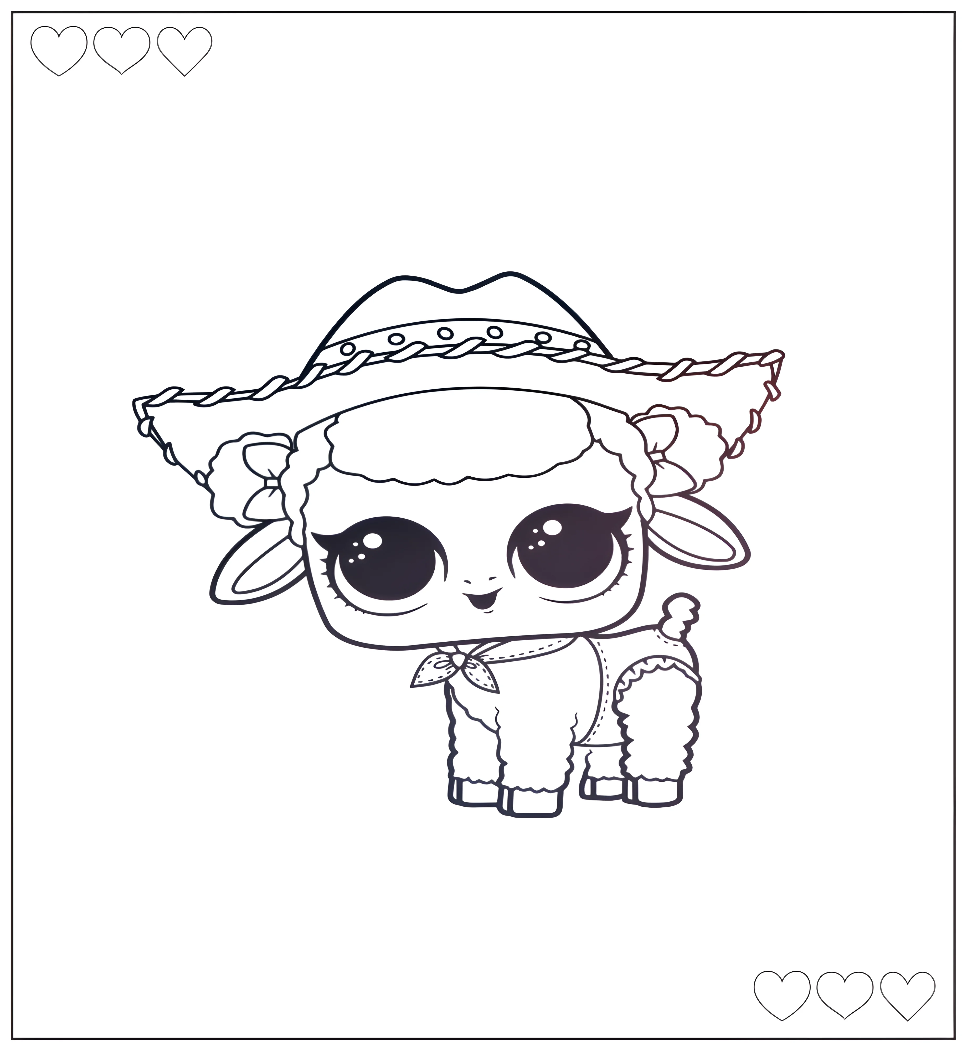 Lamb Dancer №796. Раскраски для девочек по категориям. Питомцы Лол.