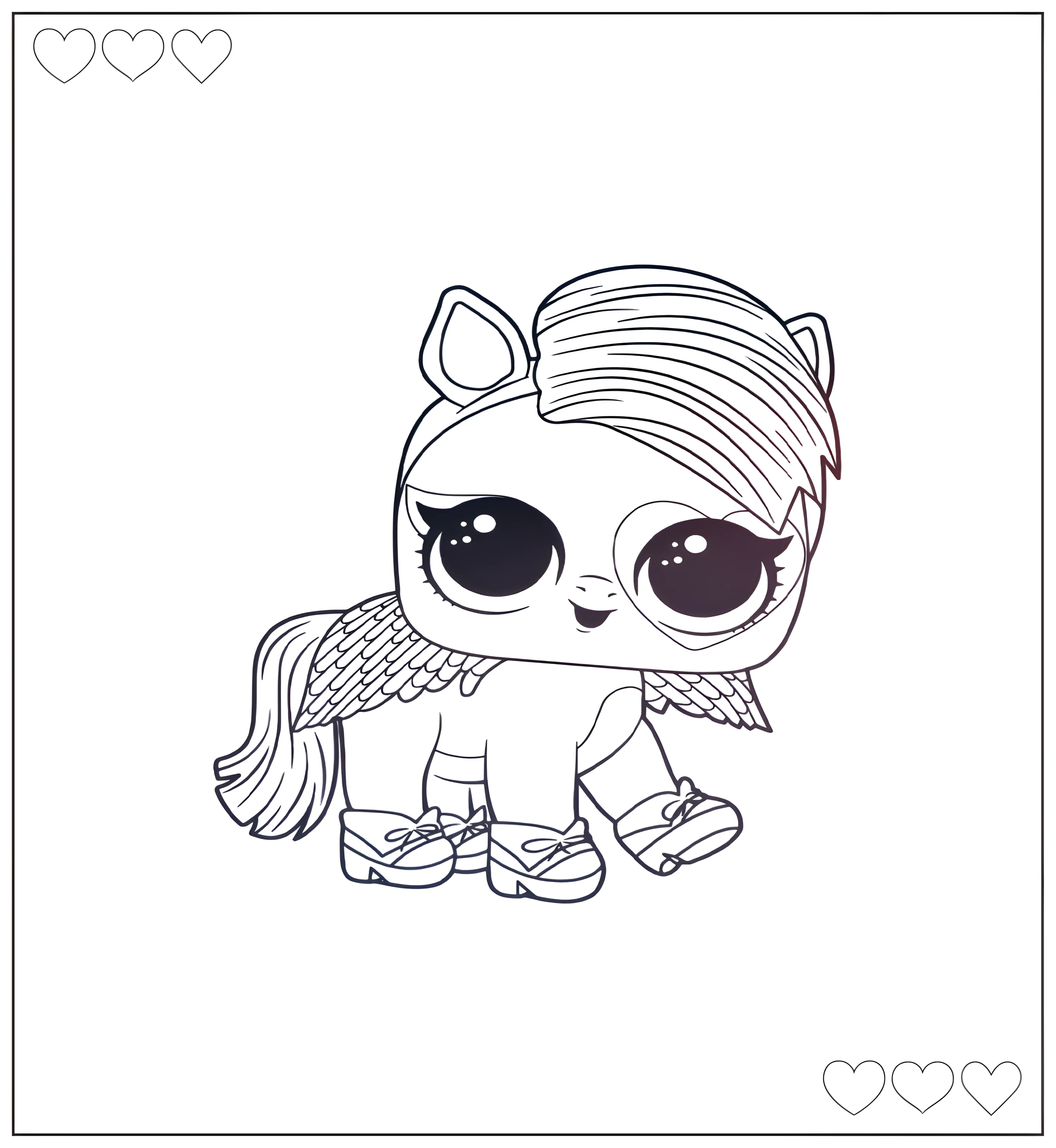Pony Dancer №799. Раскраски для девочек по категориям. Питомцы Лол.