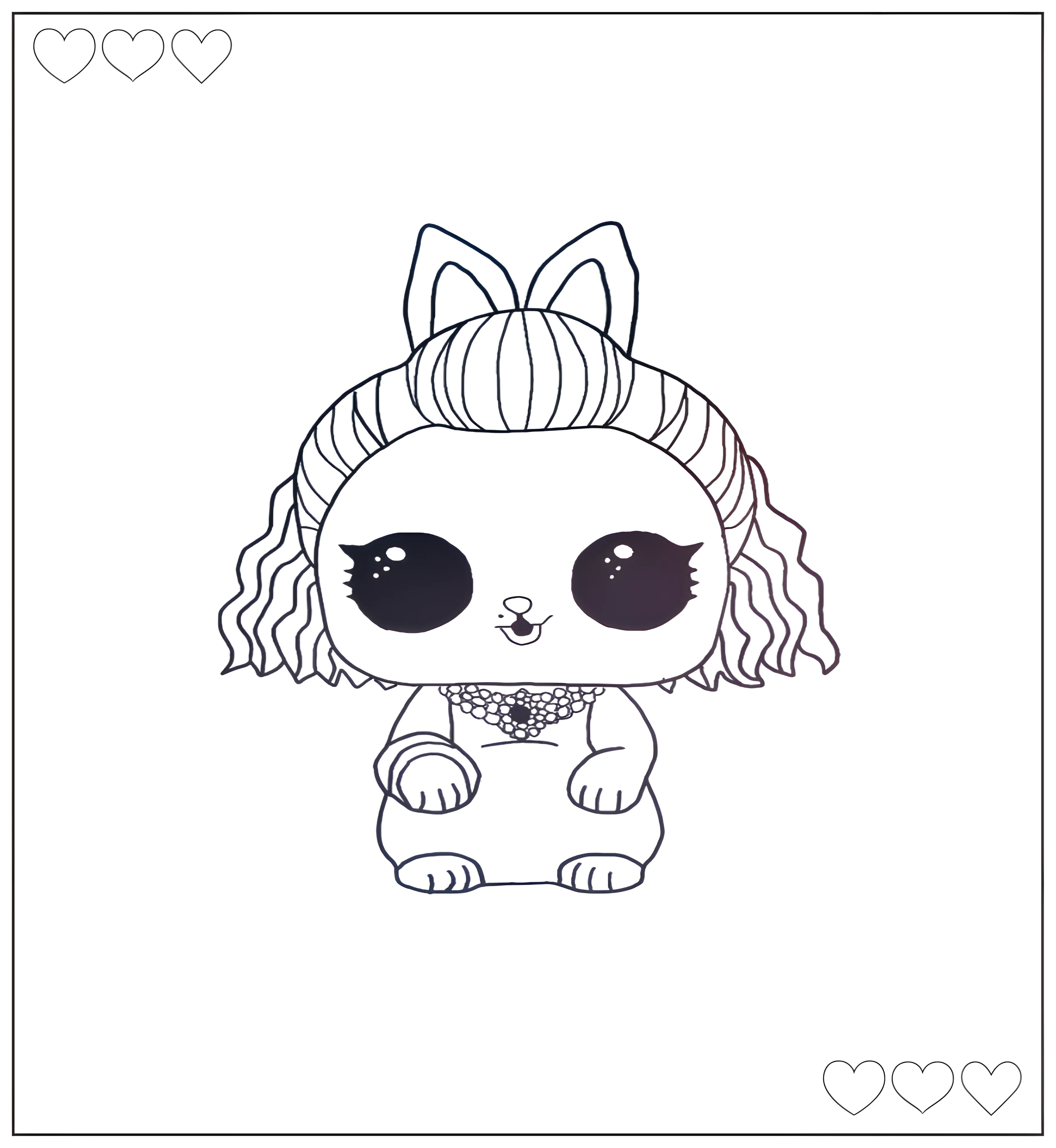 Spicy Kitty №769. Раскраски для девочек по категориям. Питомцы Лол.