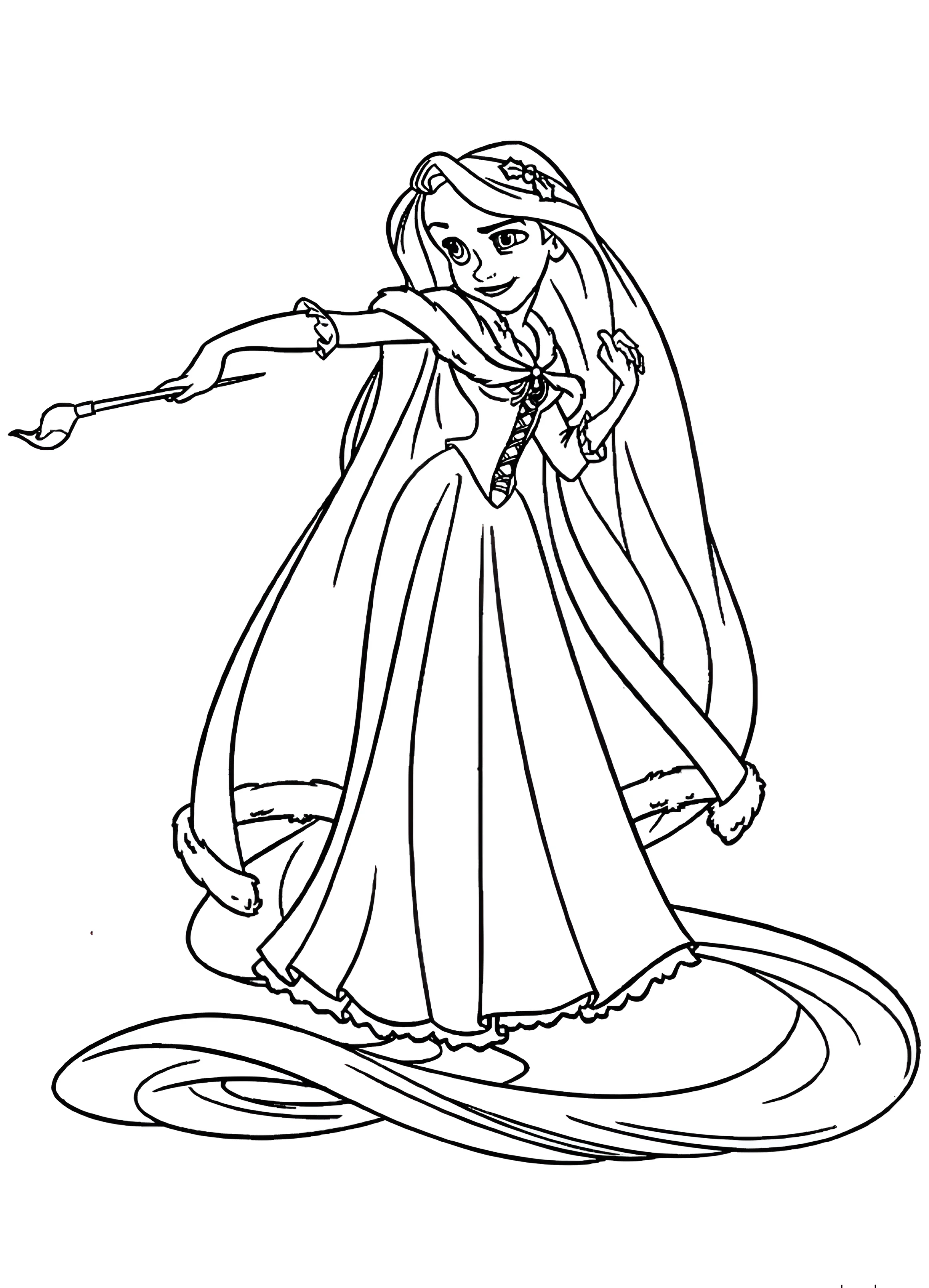 Рапунцель (Tangled №1605. Раскраски для девочек по категориям. Рапунцель.