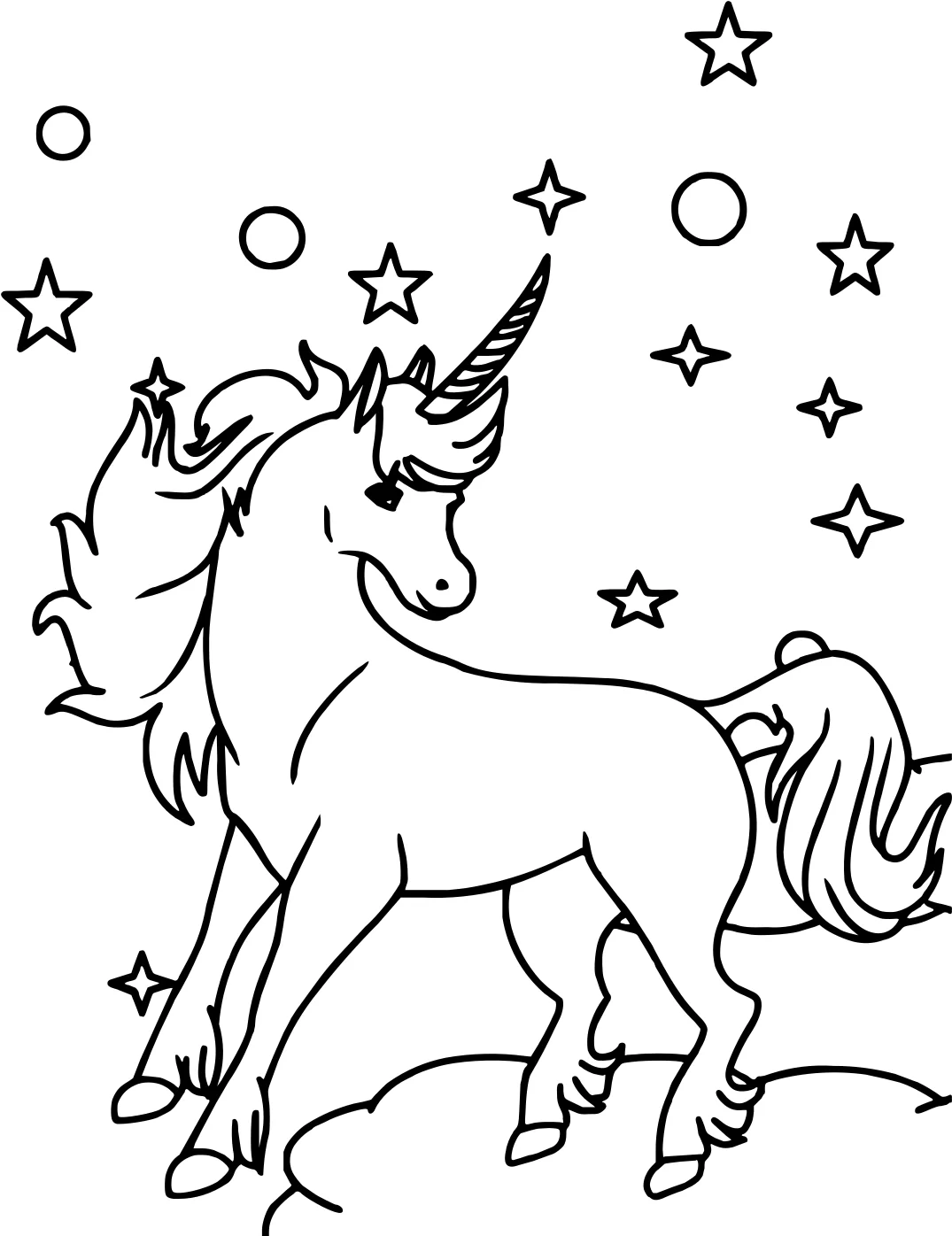 Волшебный единорог от Lisa Frank №3884. Раскраски для девочек по категориям. Сборник всех единорогов.