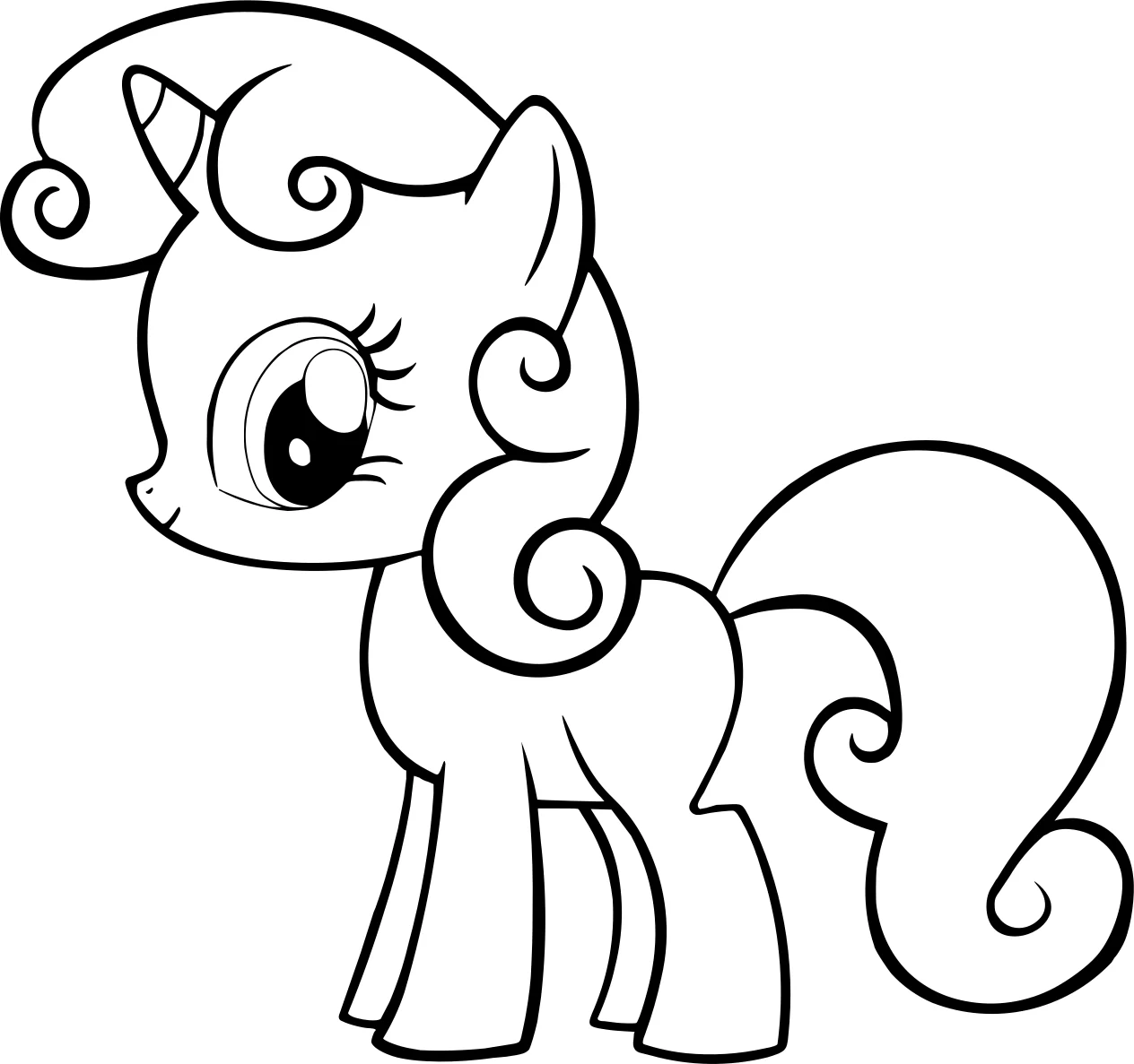 Единорог раскраска My Little Pony №5153. Раскраски для девочек по категориям. Сборник всех единорогов.