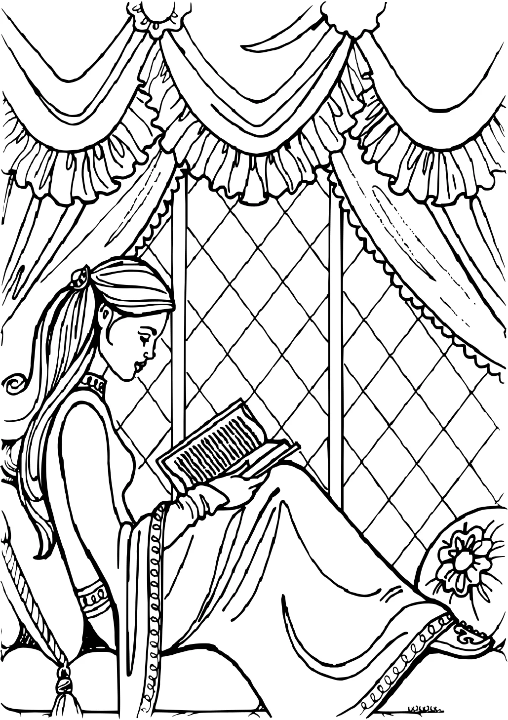 Раскраска "Принцесса Леонора" (Princess Leonora №11556. Популярные раскраски. Все принцессы из всех мультиков, сказок, игр.