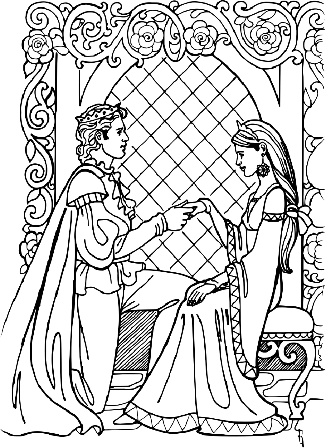 Раскраска "Принцесса Леонора" (Princess Leonora №11551. Популярные раскраски. Все принцессы из всех мультиков, сказок, игр.