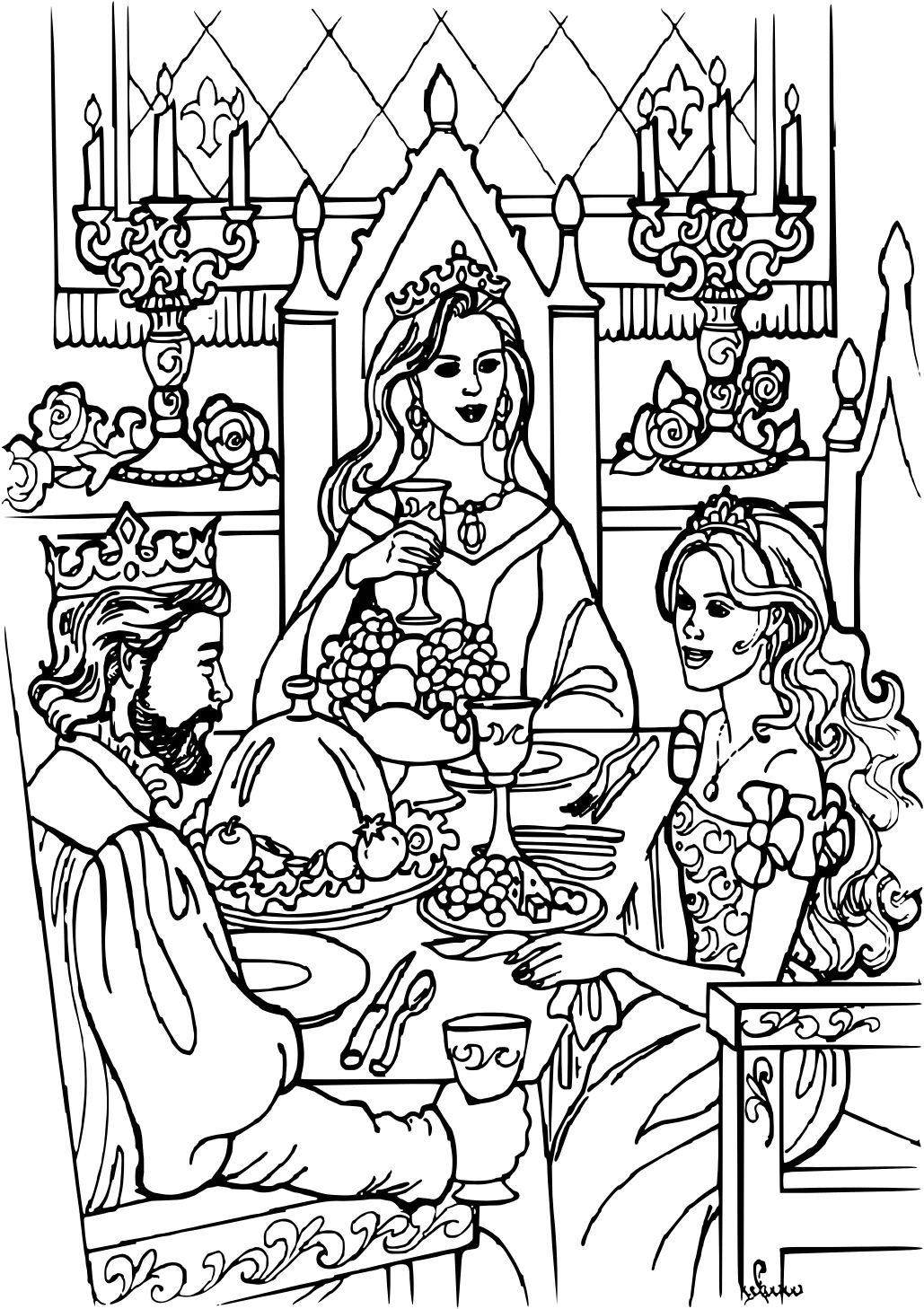 Раскраска "Принцесса Леонора" (Princess Leonora №11546. Популярные раскраски. Все принцессы из всех мультиков, сказок, игр.