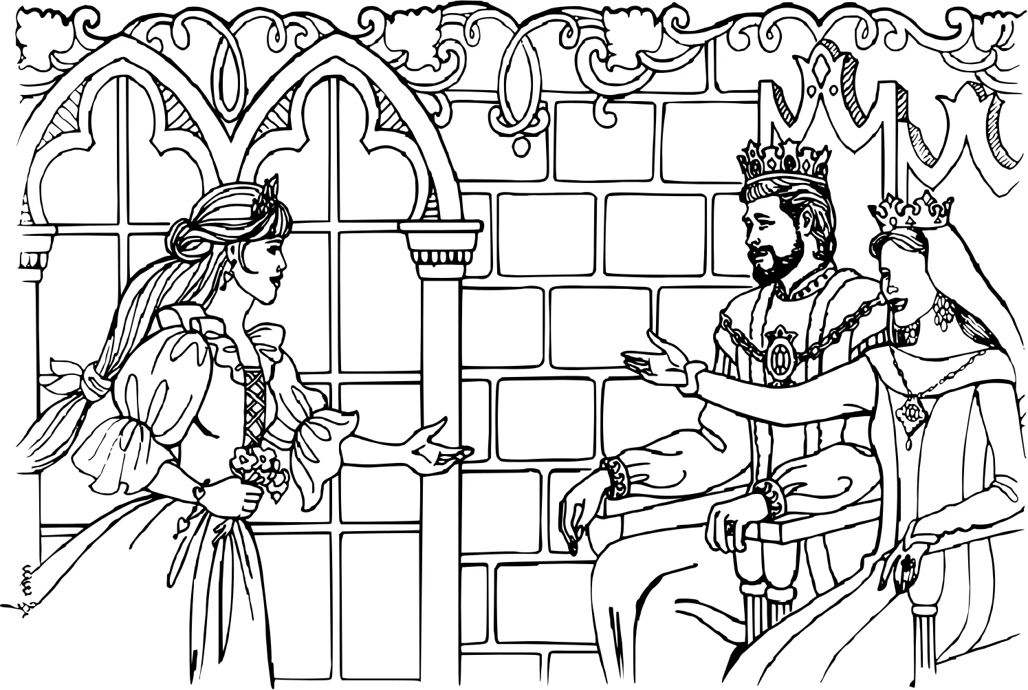 Раскраска "Принцесса Леонора" (Princess Leonora №11545. Популярные раскраски. Все принцессы из всех мультиков, сказок, игр.