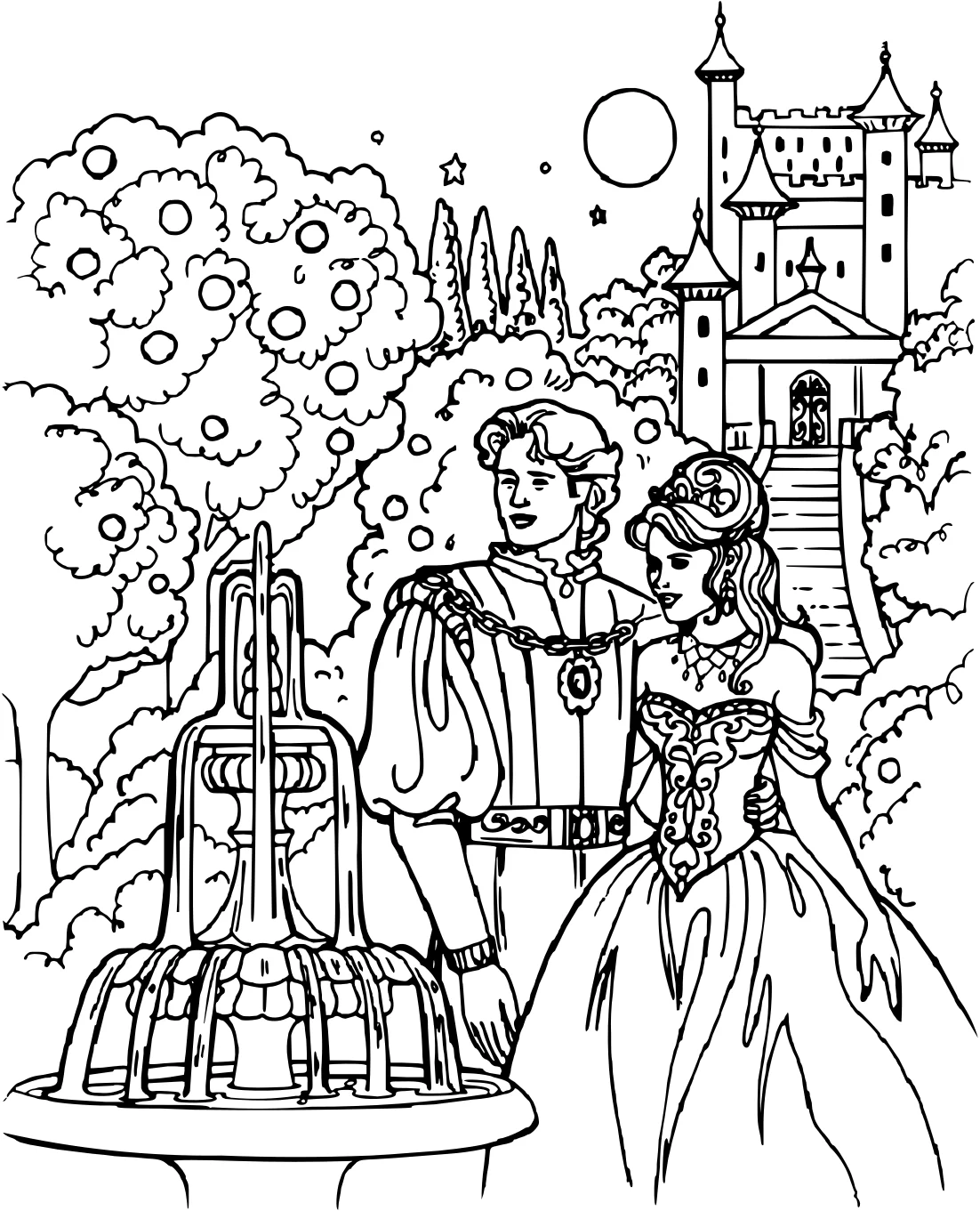 Раскраска "Принцесса Леонора" (Princess Leonora №11543. Популярные раскраски. Все принцессы из всех мультиков, сказок, игр.