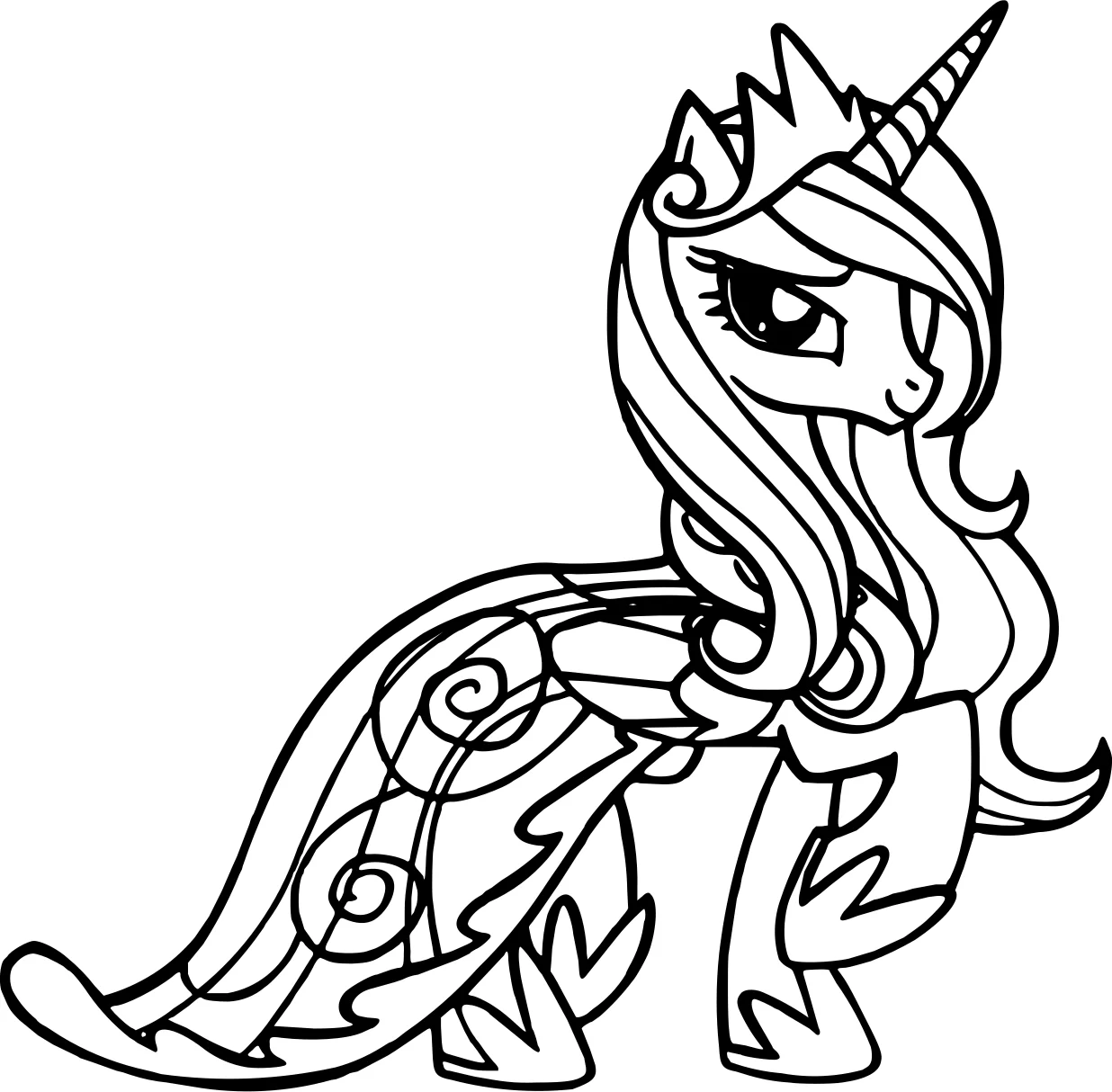 Принцесса Каденс из MLP №11463. Популярные раскраски. Все принцессы из всех мультиков, сказок, игр.