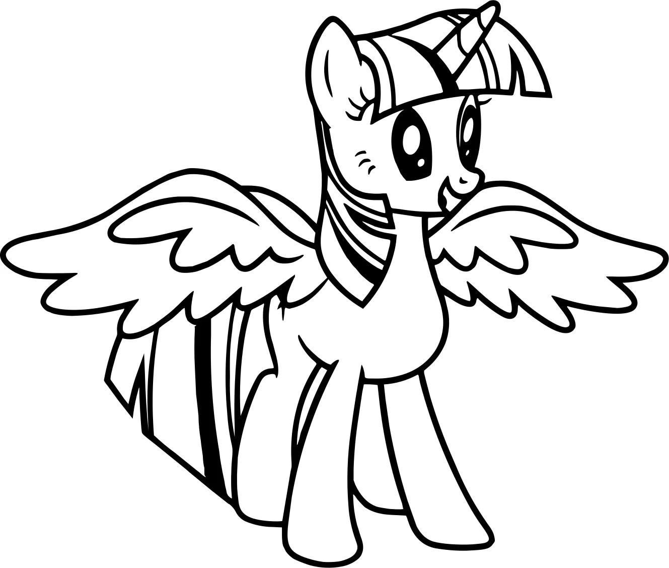 Принцесса Twilight Sparkle раскраска №12516. Популярные раскраски. Все принцессы из всех мультиков, сказок, игр.