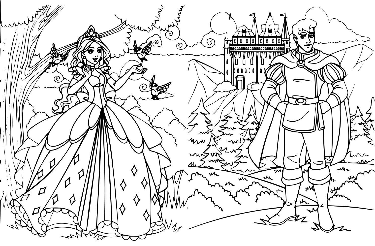 Раскраска Росмэн. Лучшая раскраска Принцессы. Фото 2 №12310. Популярные раскраски. Все принцессы из всех мультиков, сказок, игр.