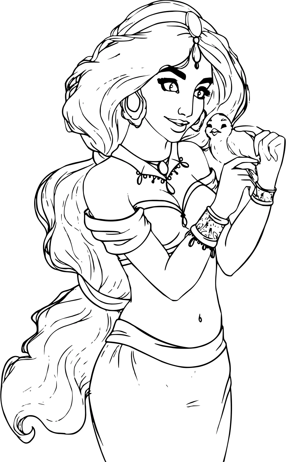 Принцесса Жасмин Line art Aladdin Genie Рисунок принцесса Жасмин, белый лицо png №12238. Популярные раскраски. Все принцессы из всех мультиков, сказок, игр.