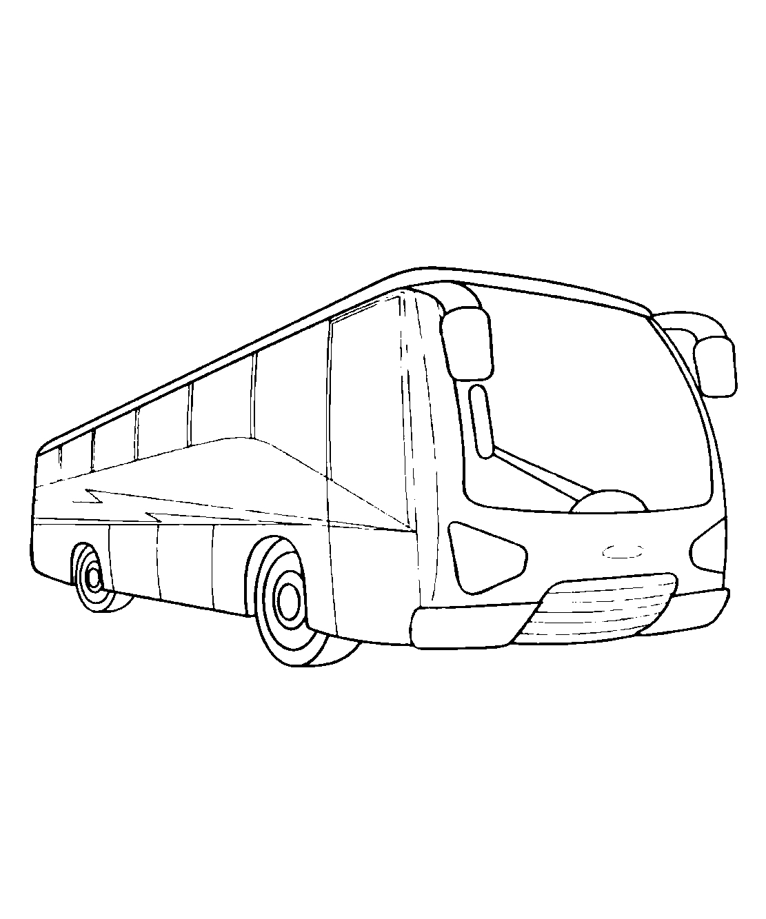 Автобус для детей №1172. Раскраски для мальчиков по категориям. Автобусы.