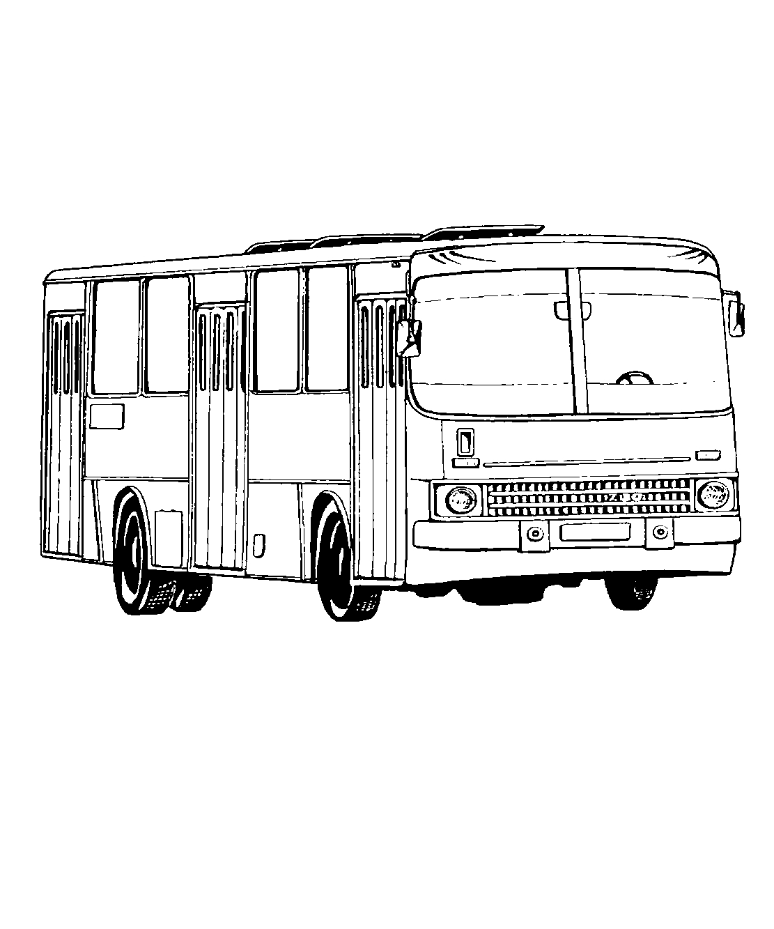 Автобус МАЗ №1165. Раскраски для мальчиков по категориям. Автобусы.