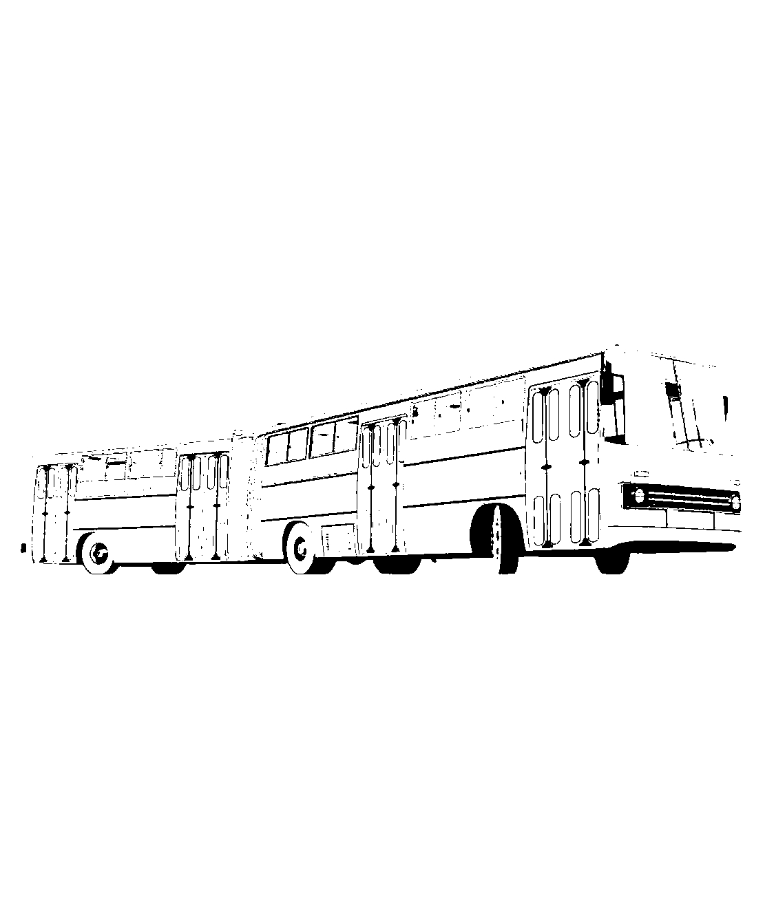 Автобус Икарус гармошка №1143. Раскраски для мальчиков по категориям. Автобусы.