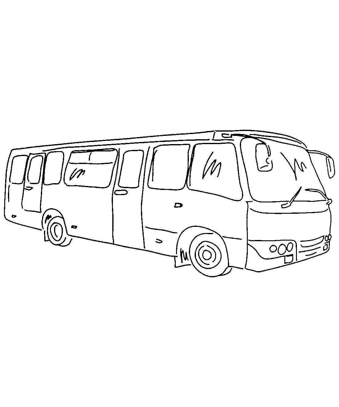 Компактный Автобус №1160. Раскраски для мальчиков по категориям. Автобусы.