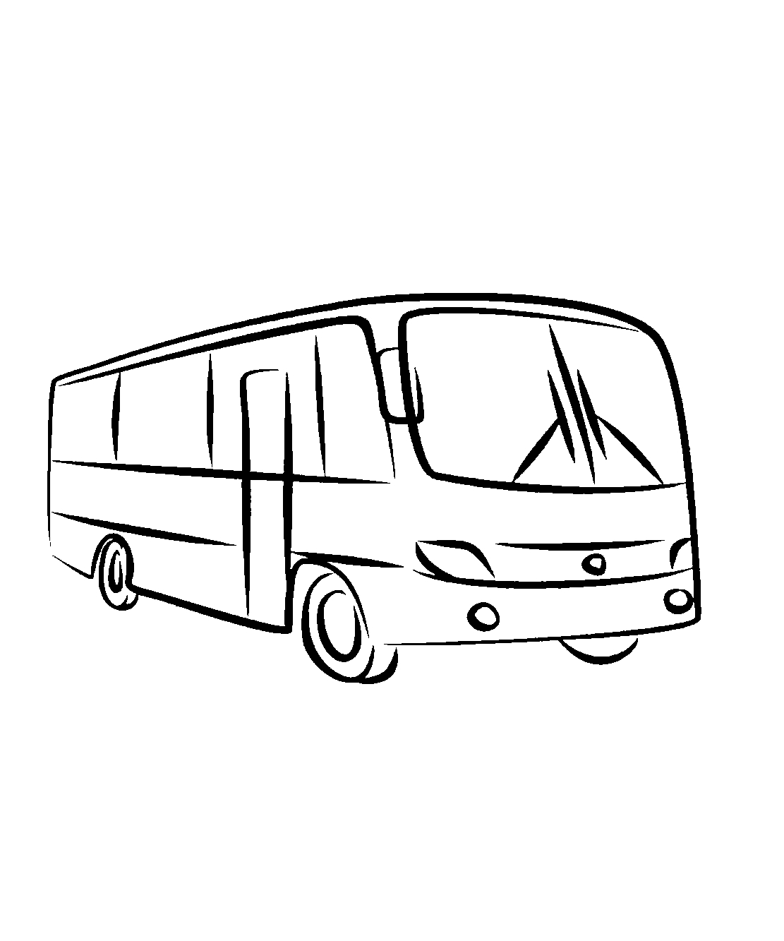Пассажирский автобус №1174. Раскраски для мальчиков по категориям. Автобусы.