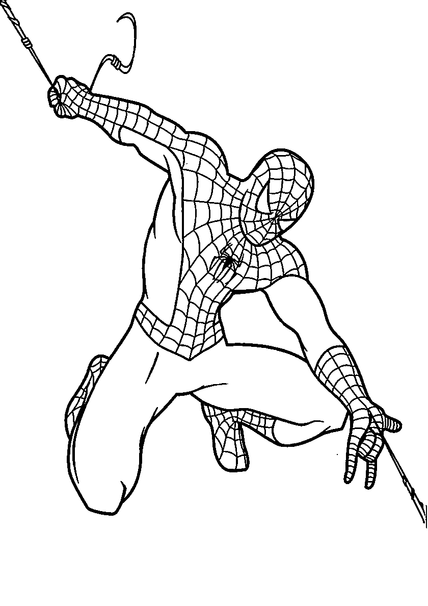 Человек-паук в полете. Раскраски Человек паук. Spiderman №433. Раскраски для мальчиков по категориям. Человек-паук.