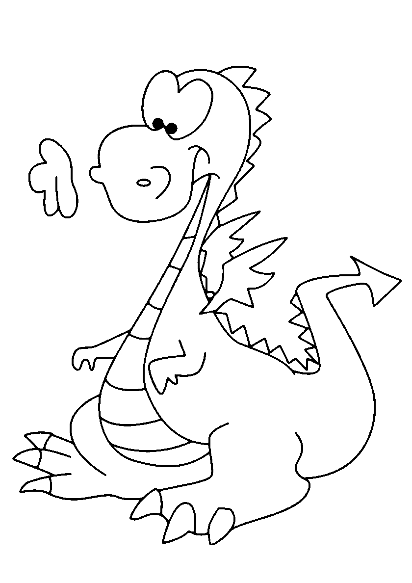 Жизнерадостный дракон №79. Раскраски для мальчиков по категориям. Драконы.