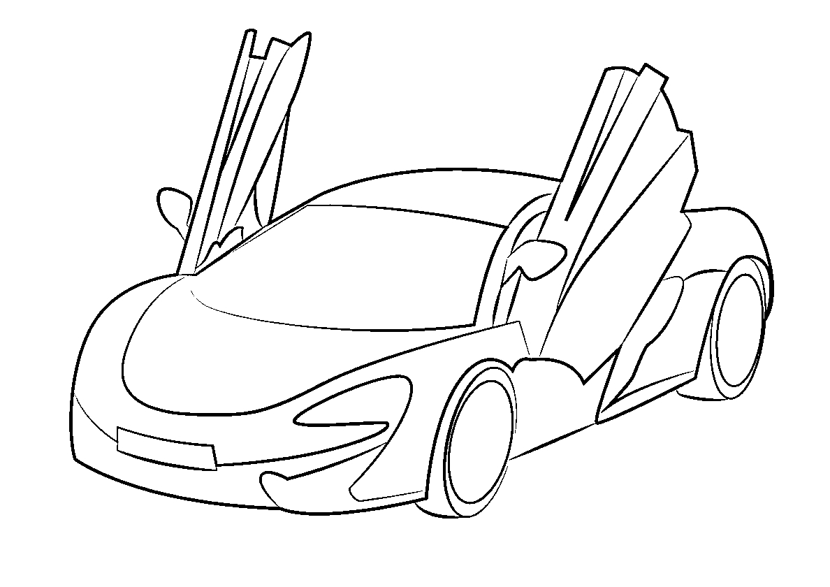 Макларен 570s №99. Раскраски для мальчиков по категориям. Гоночные машины.