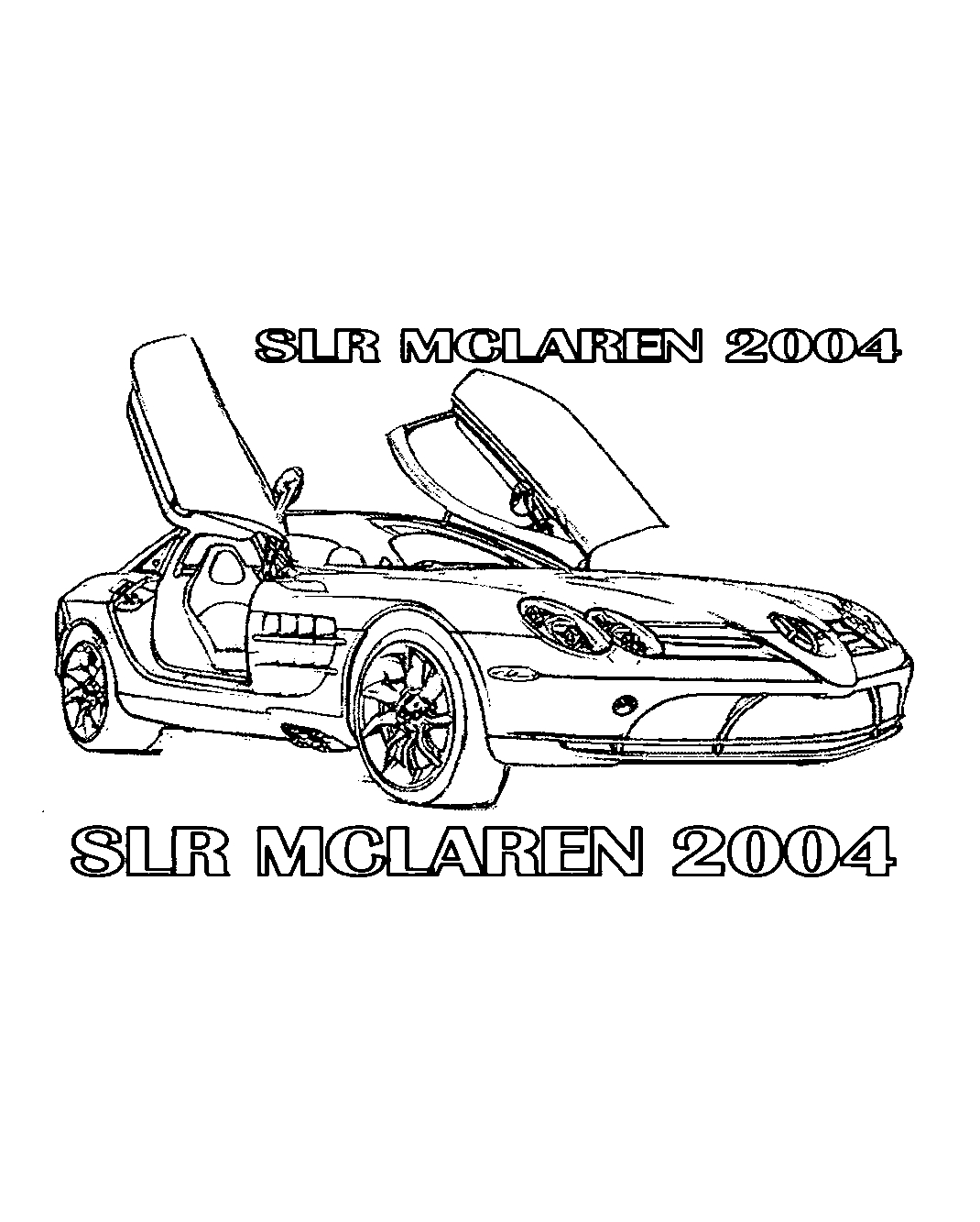 SLR McLaren 2004 года №1544. Раскраски для мальчиков по категориям. Гоночные машины.