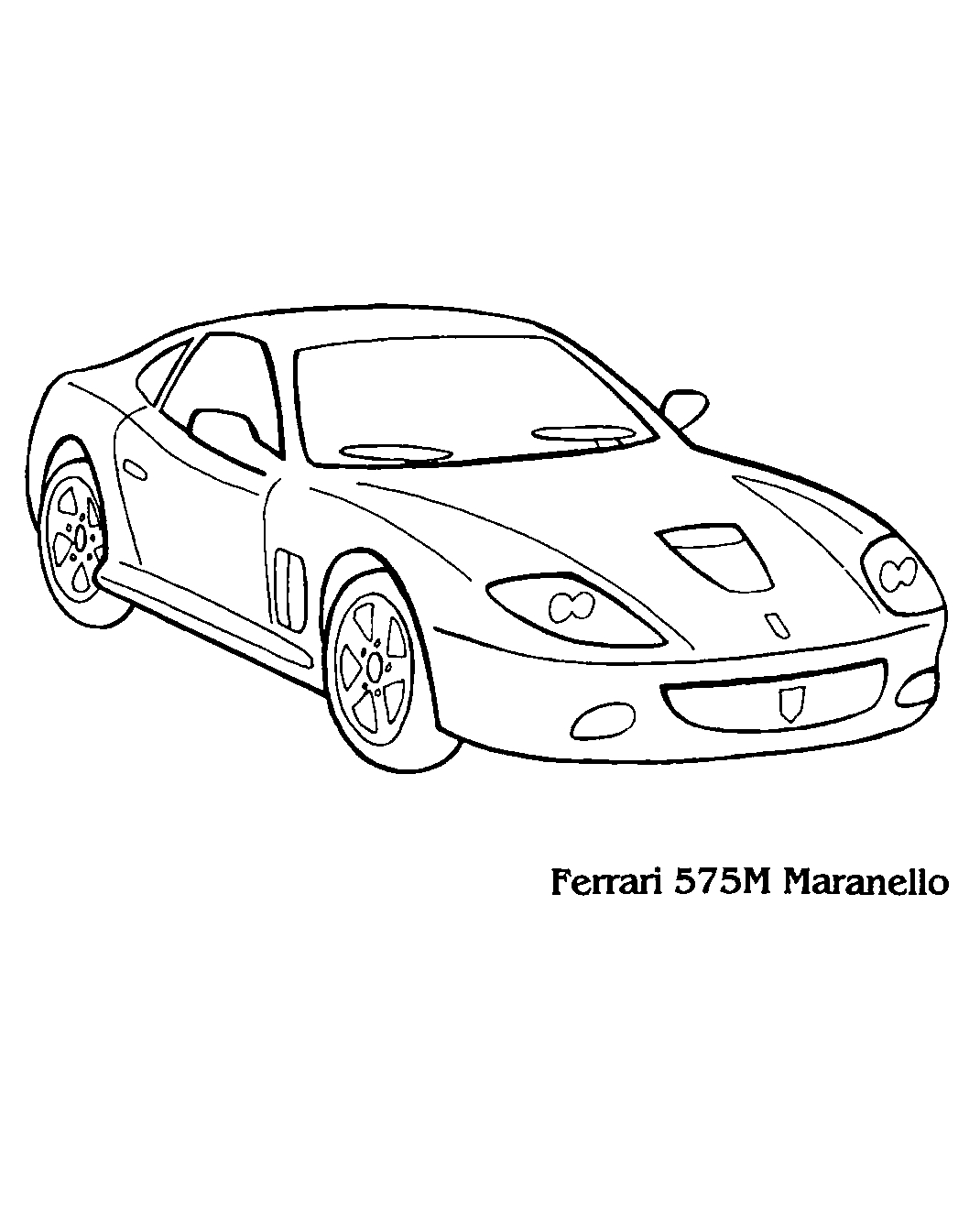 Феррари 575M Maranello. Ferrari №1519. Раскраски для мальчиков по категориям. Гоночные машины.