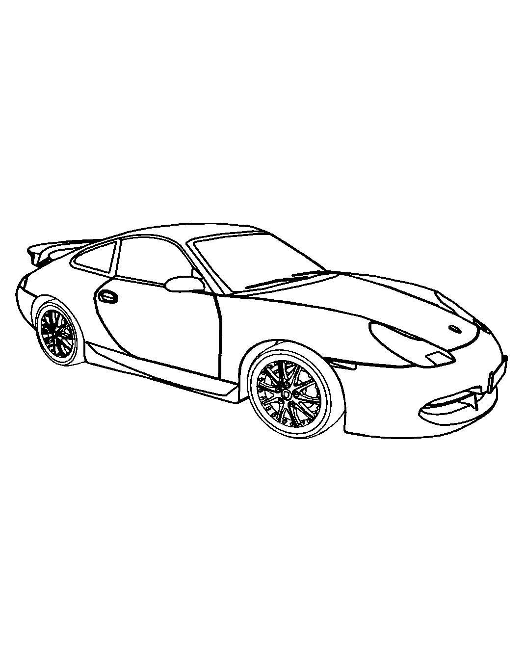 Порш 911 №1560. Раскраски для мальчиков по категориям. Гоночные машины.