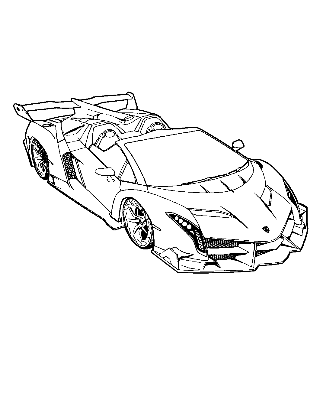 Lamborghini Veneno №1549. Раскраски для мальчиков по категориям. Гоночные машины.