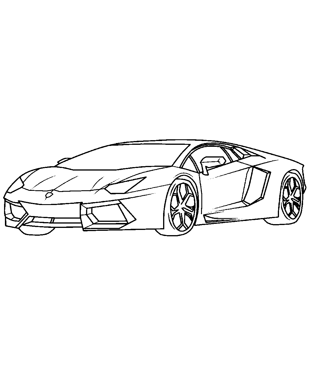 Спорткар Lamborghini Aventador №1582. Раскраски для мальчиков по категориям. Гоночные машины.