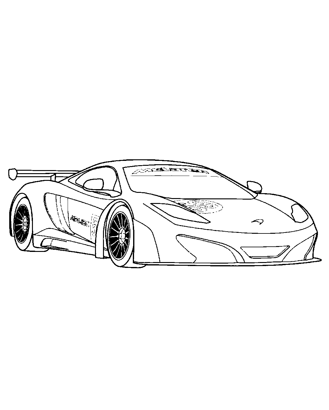 Спорткар McLaren P1 №1584. Раскраски для мальчиков по категориям. Гоночные машины.