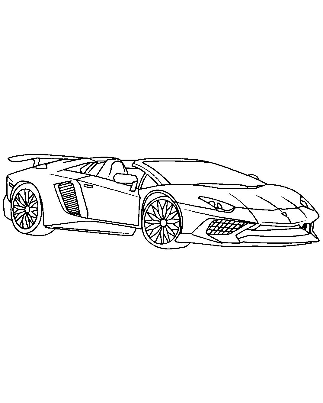 Lamborghini №1592. Раскраски для мальчиков по категориям. Гоночные машины.