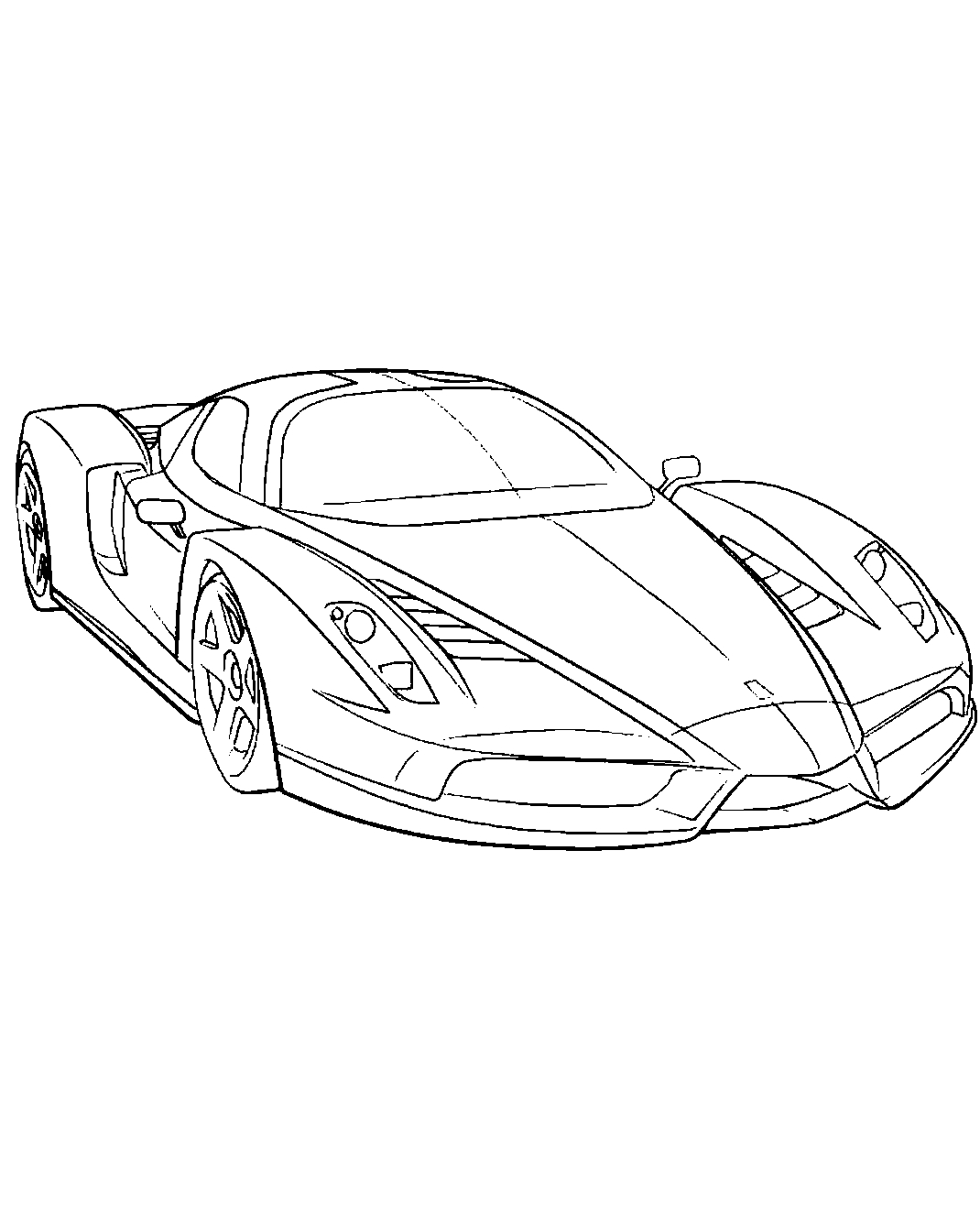 Спорткар Ferrari №1593. Раскраски для мальчиков по категориям. Гоночные машины.