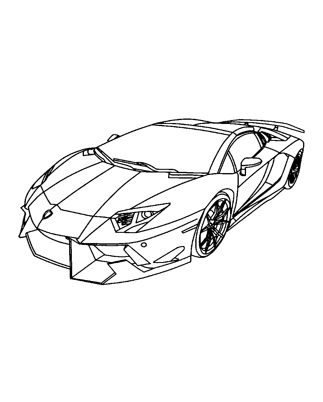 Ламборгини Aventador №1594. Раскраски для мальчиков по категориям. Гоночные машины.