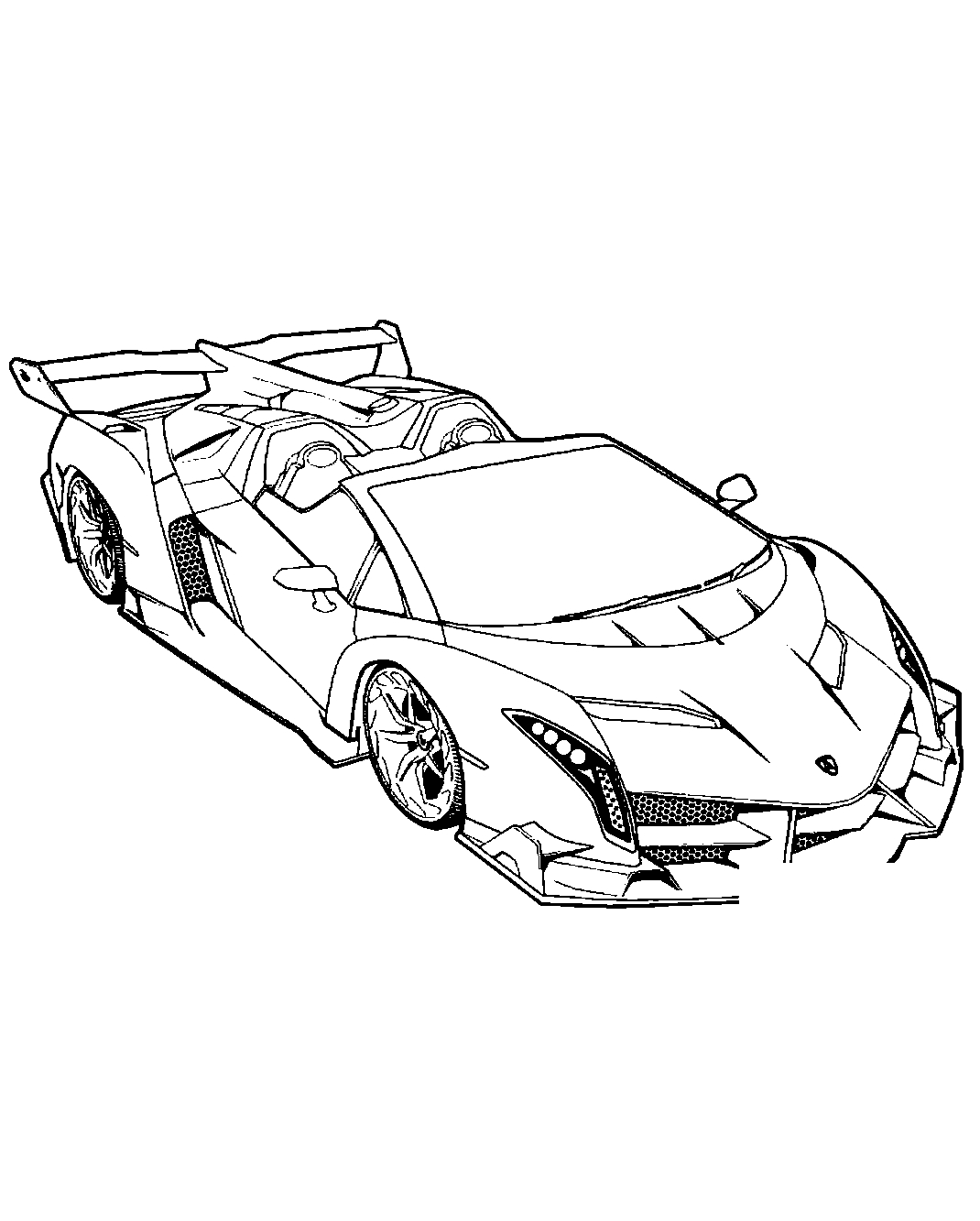 Lamborghini Veneno №1574. Раскраски для мальчиков по категориям. Гоночные машины.