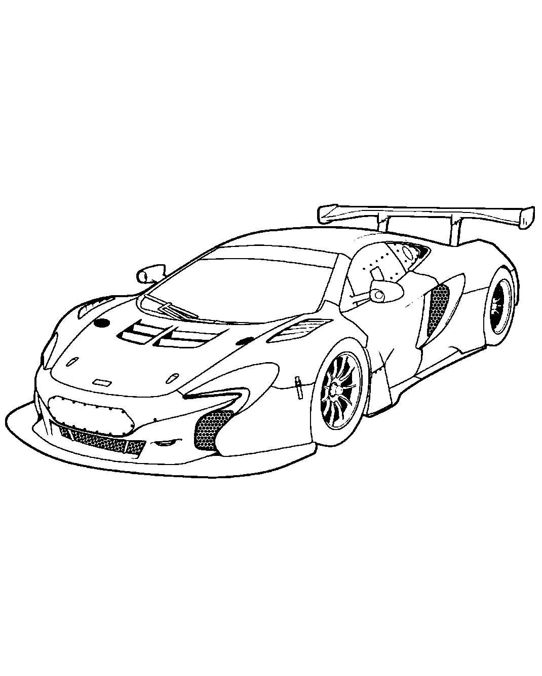 Спорткар McLaren Senna №1575. Раскраски для мальчиков по категориям. Гоночные машины.