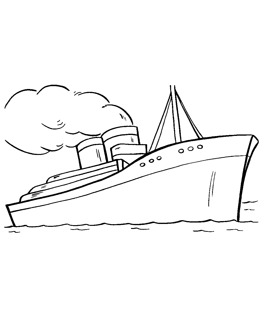 Пароход №1104. Раскраски для мальчиков по категориям. Корабли.