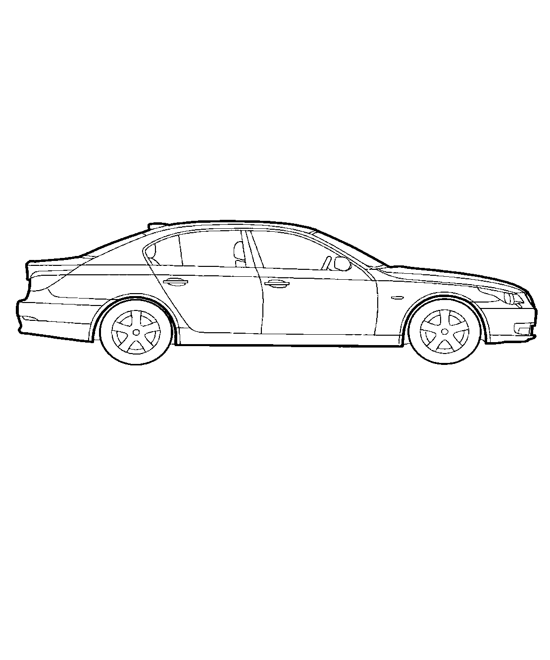 BMW 7-Series №1197. Раскраски для мальчиков по категориям. Машины.