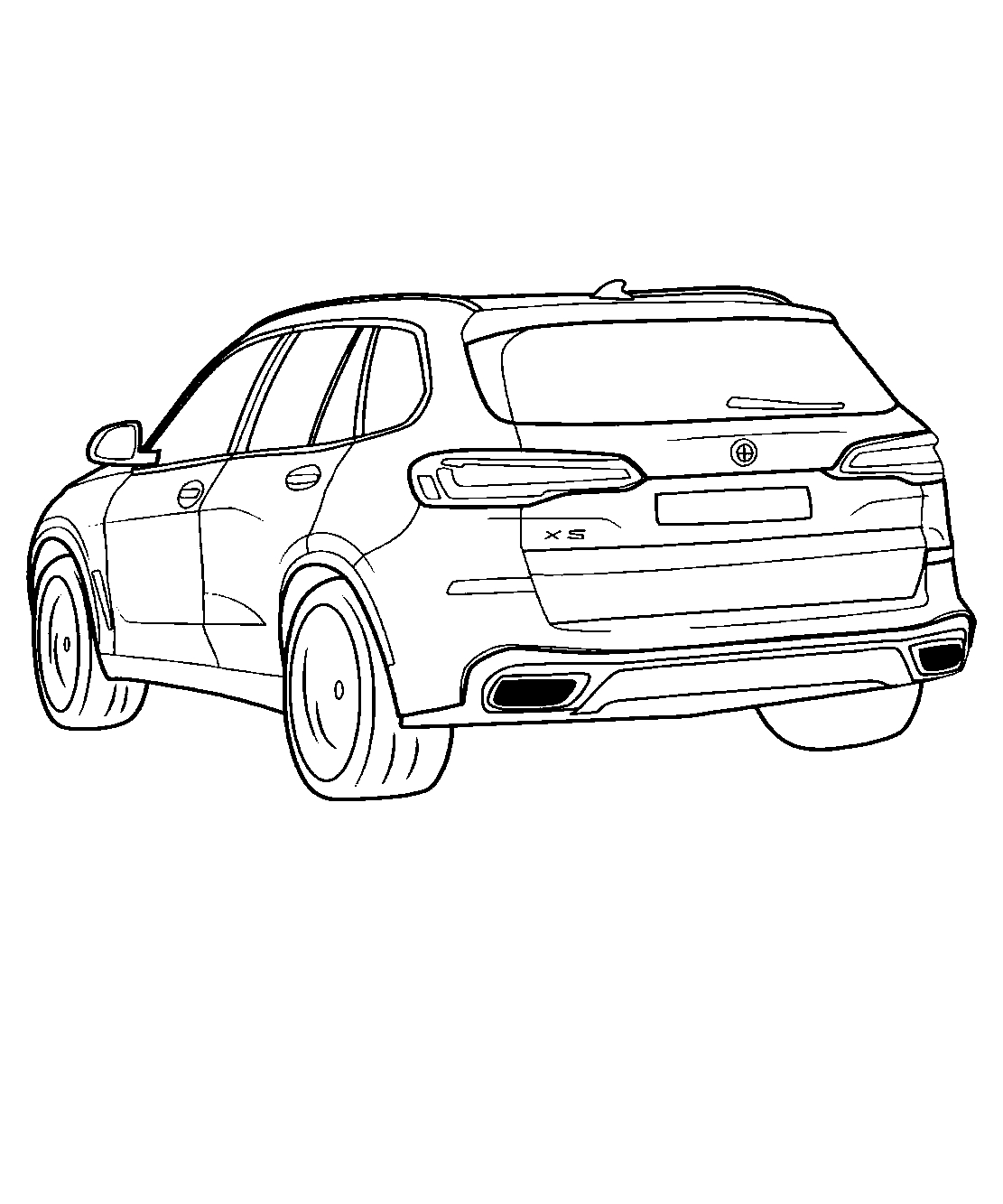 BMW X5 №1200. Раскраски для мальчиков по категориям. Машины.