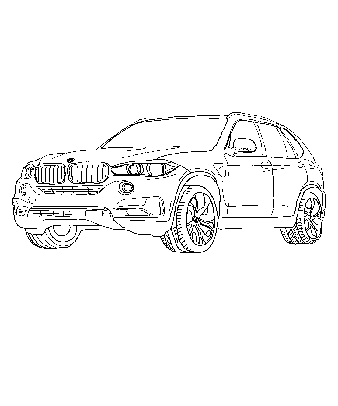 BMW X7 №1201. Раскраски для мальчиков по категориям. Машины.
