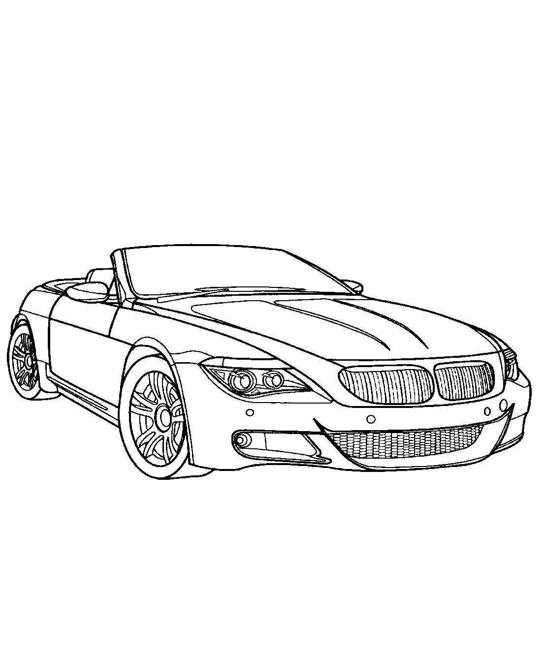 BMW M4 кабриолет №1181. Раскраски для мальчиков по категориям. Машины.