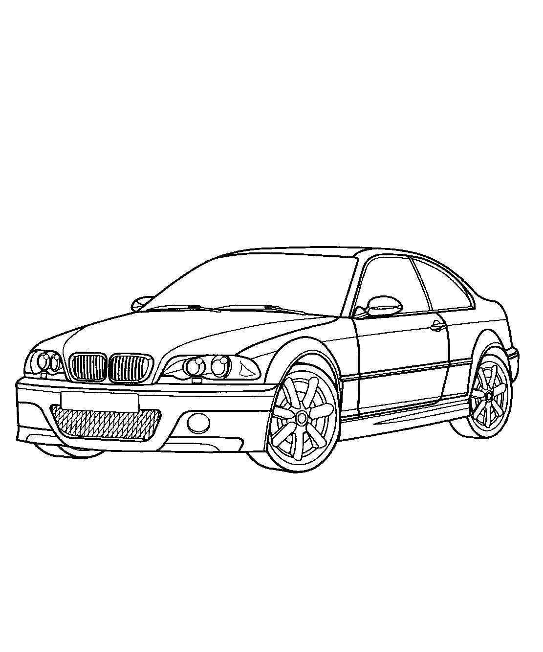BMW M3 Coupe №1182. Раскраски для мальчиков по категориям. Машины.