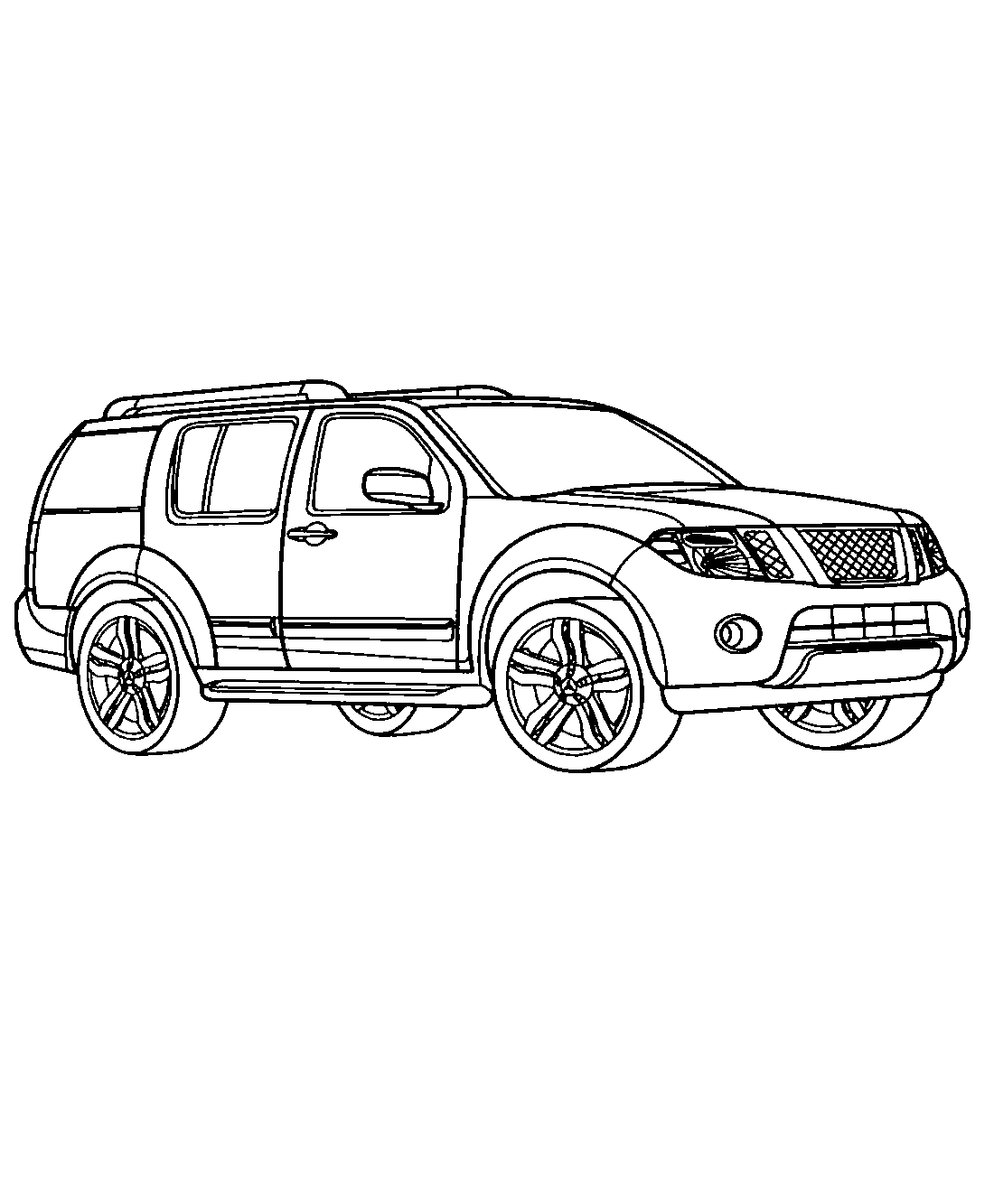 Джип Nissan Pathfinder №1298. Раскраски для мальчиков по категориям. Машины.