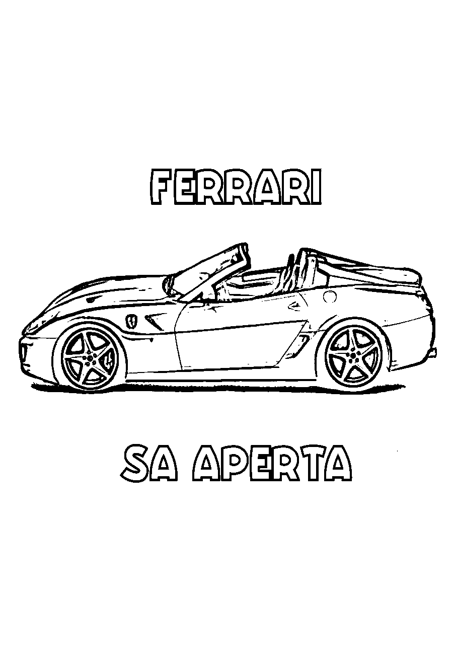 Ferrari SA Aperta №1264. Раскраски для мальчиков по категориям. Машины.